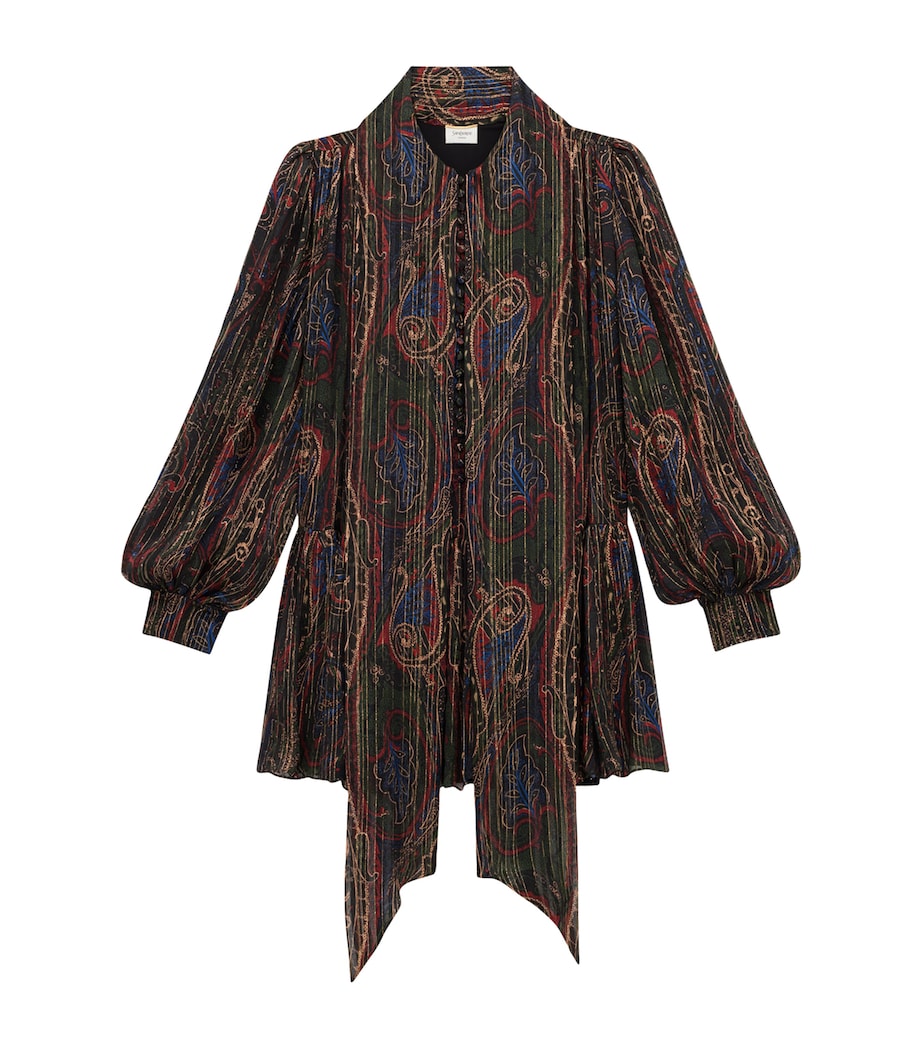 Silk-Blend Patterned Mini Dress 1052 Image 2