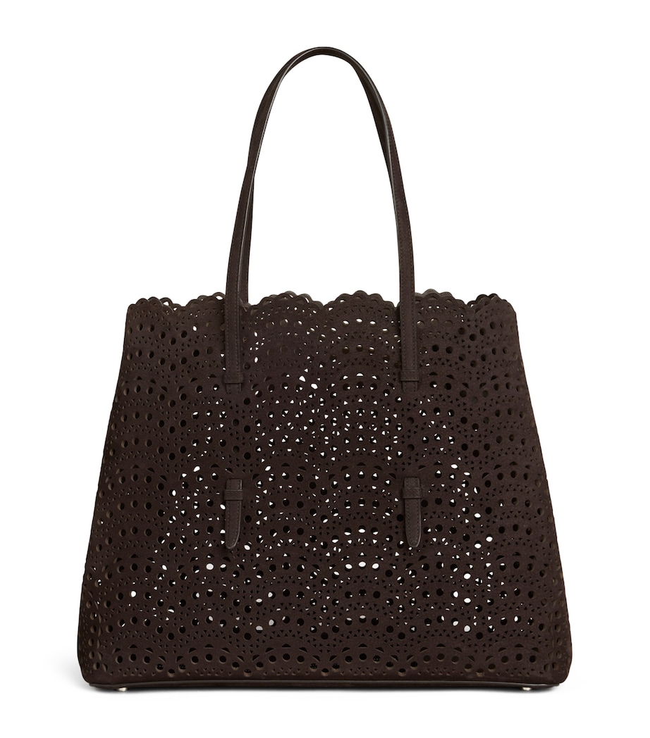 Alaïa Leather Mina Vienne Top Handle Bag Dark Brown Image 1