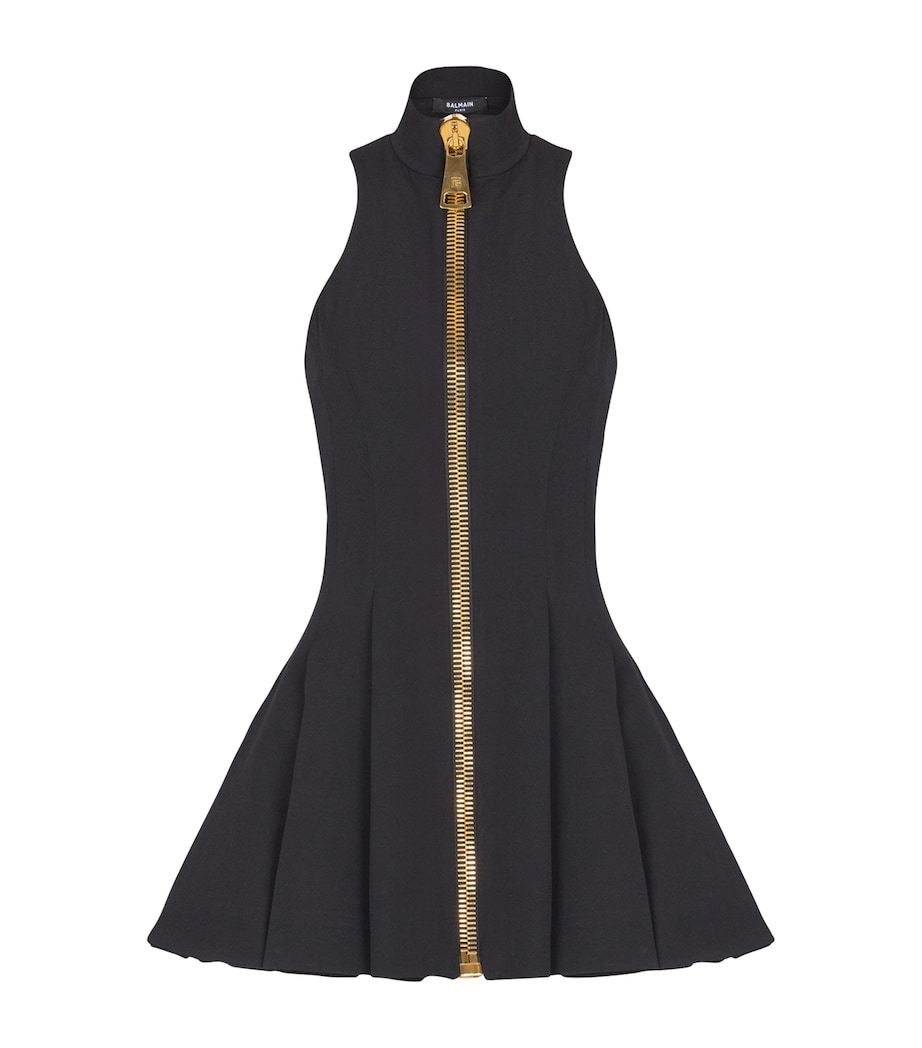 Wool Zipped Mini Dress 0PA NOIR Image 1
