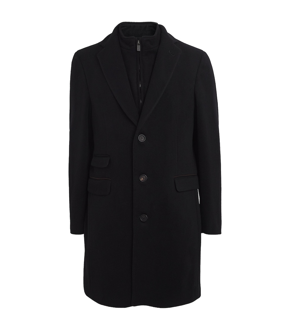 Wool Overcoat 20 BLACK Image 1
