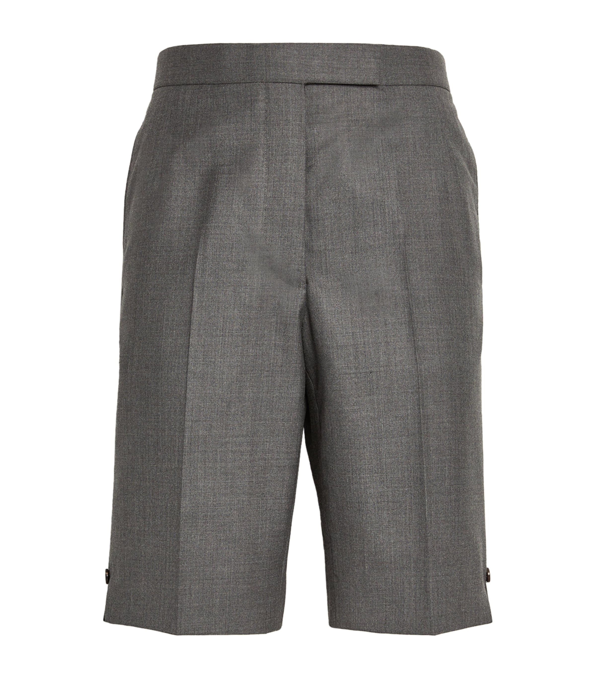 Thom Browne Wool Tailored Shorts In Grey