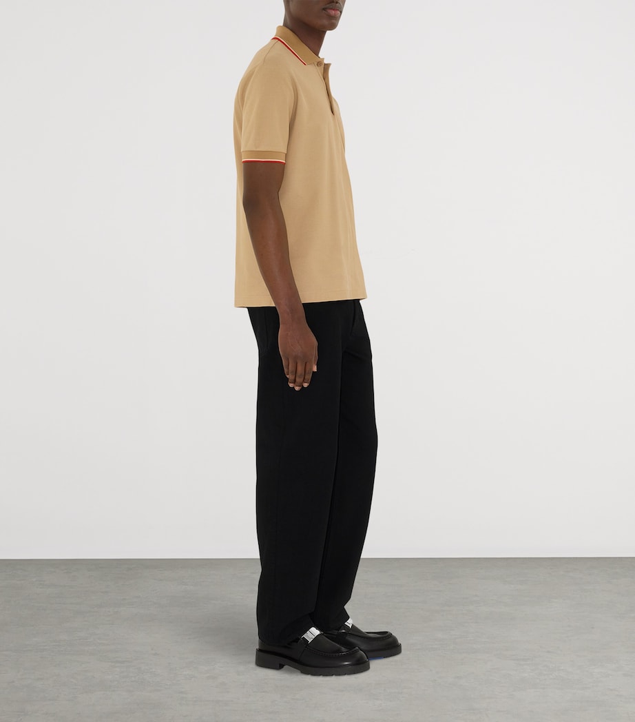 Cotton EKD Polo Shirt FLAX Image 3