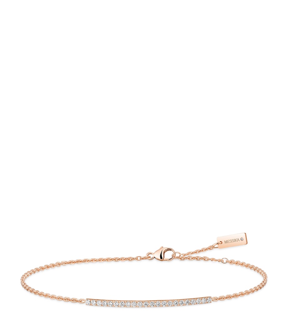 Messika Gatsby Rose Gold and Diamond Pavé Chain Bracelet (0.25ct) Pink Gold Image 1