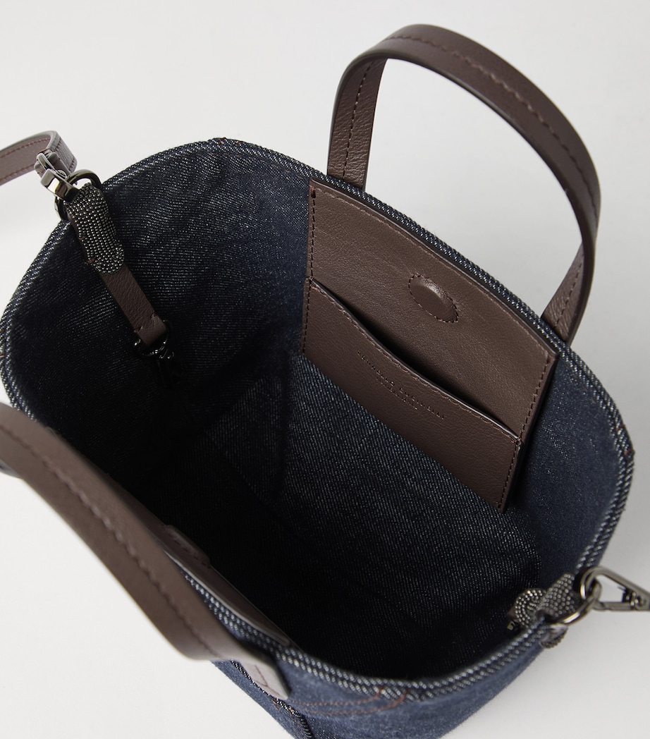 Mini Denim-Effect BC Duo Tote Bag C001 Image 4