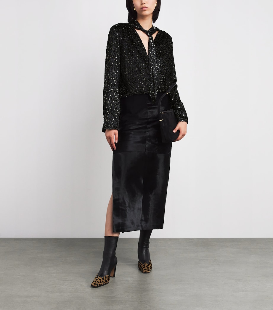 Kayliegh Pussybow Blouse BLACK MULTI Image 2