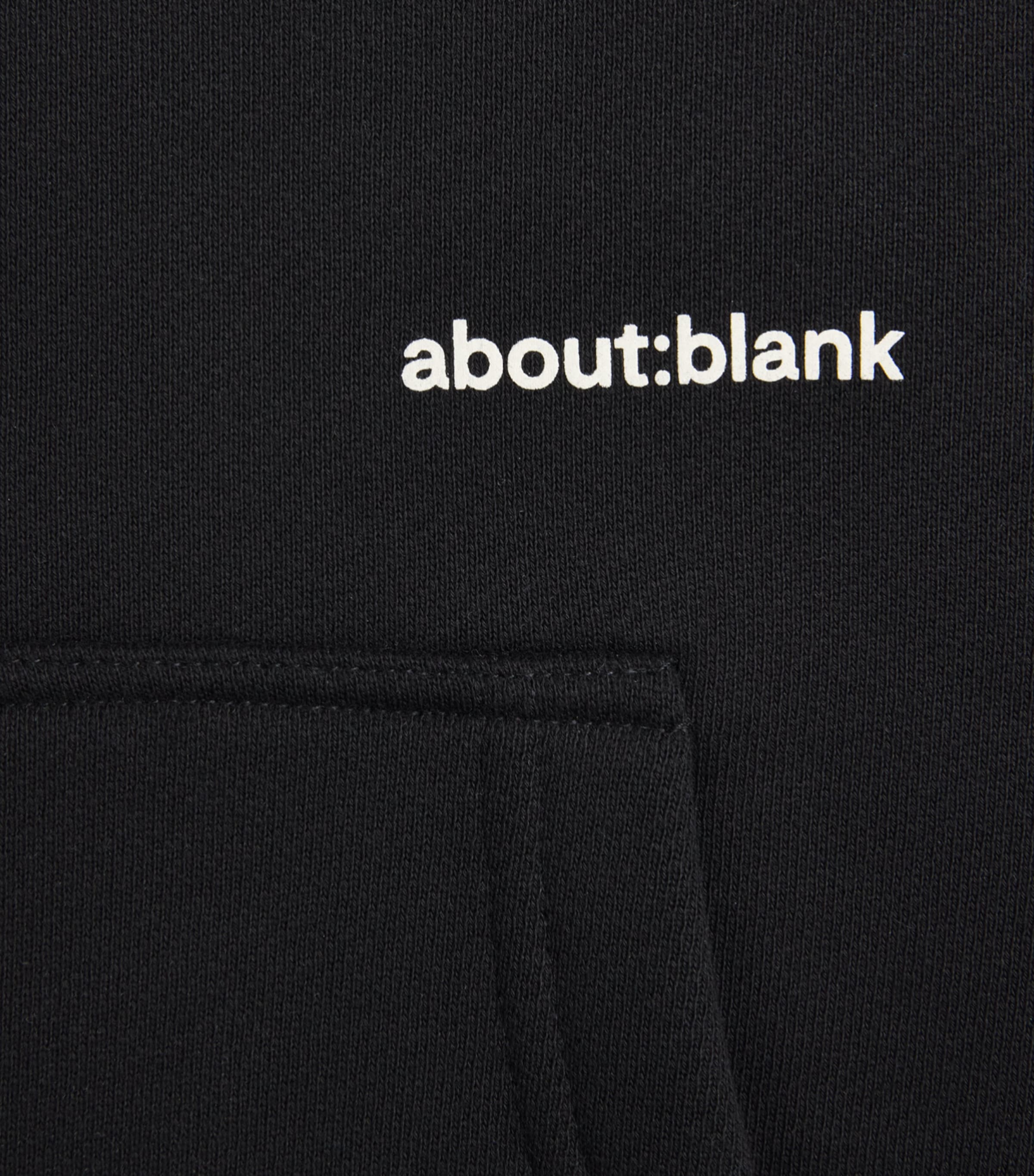 about:blank Mens Cotton Logo Hoodie Black Image 6