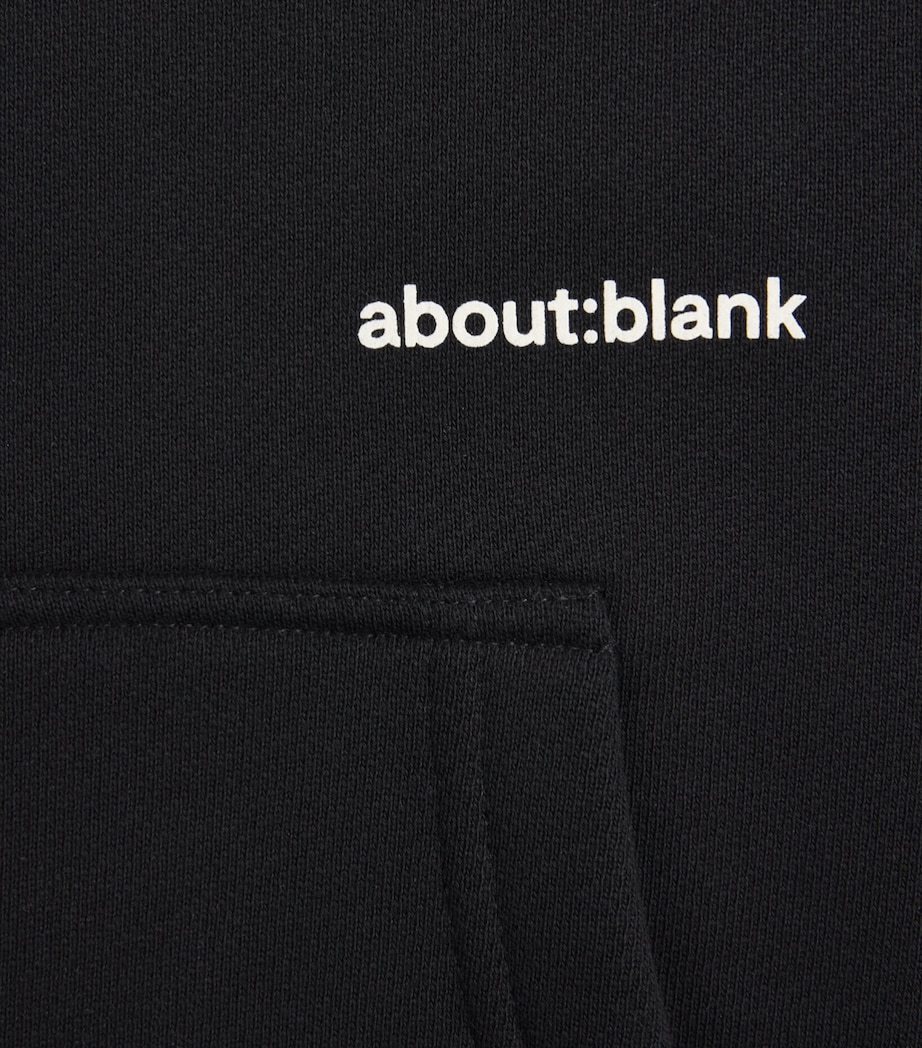 about:blank Mens Cotton Logo Hoodie Black Image 6