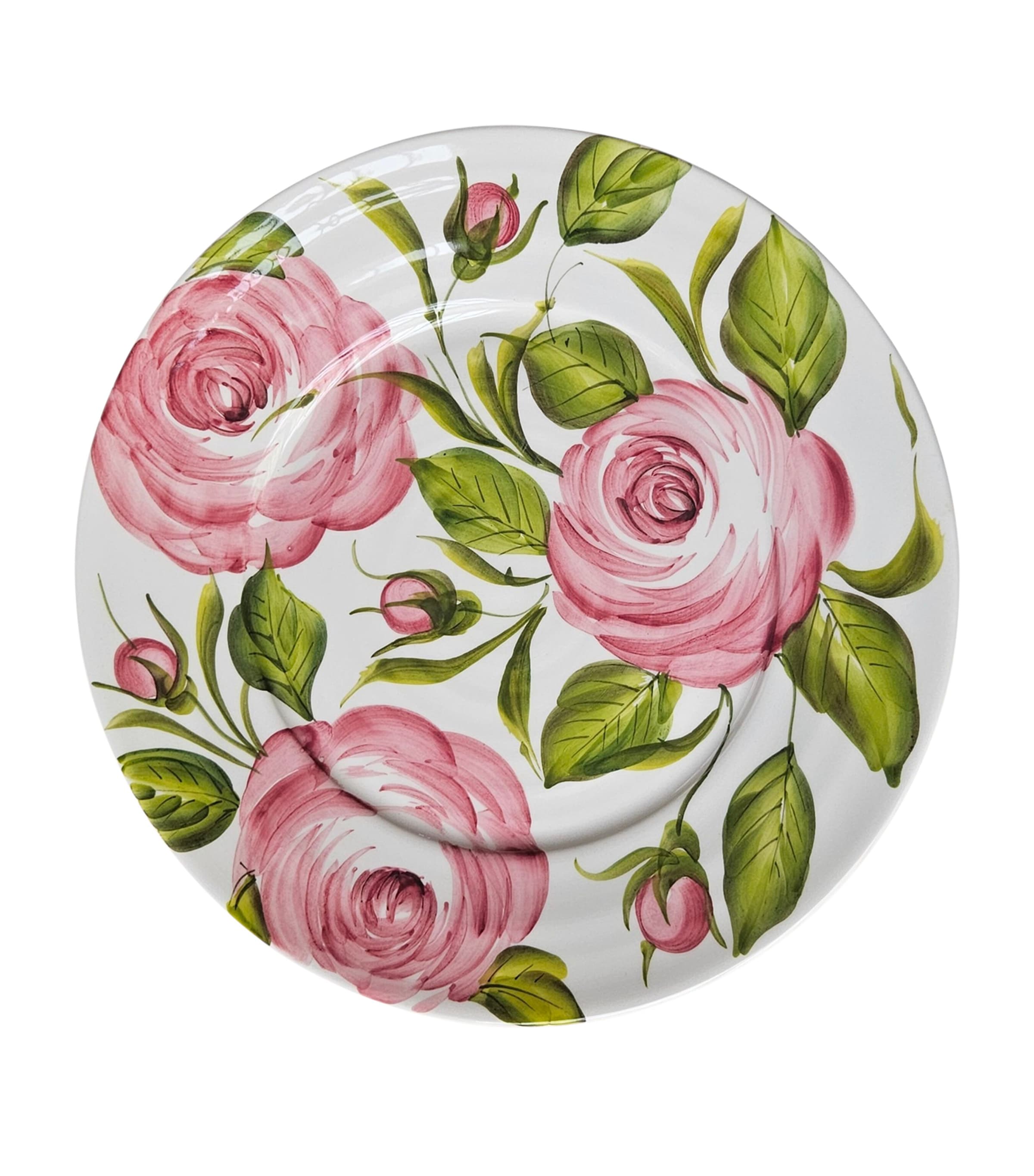 Les-Ottomans Ceramic The Roses Plate (27cm) Pink Image 1