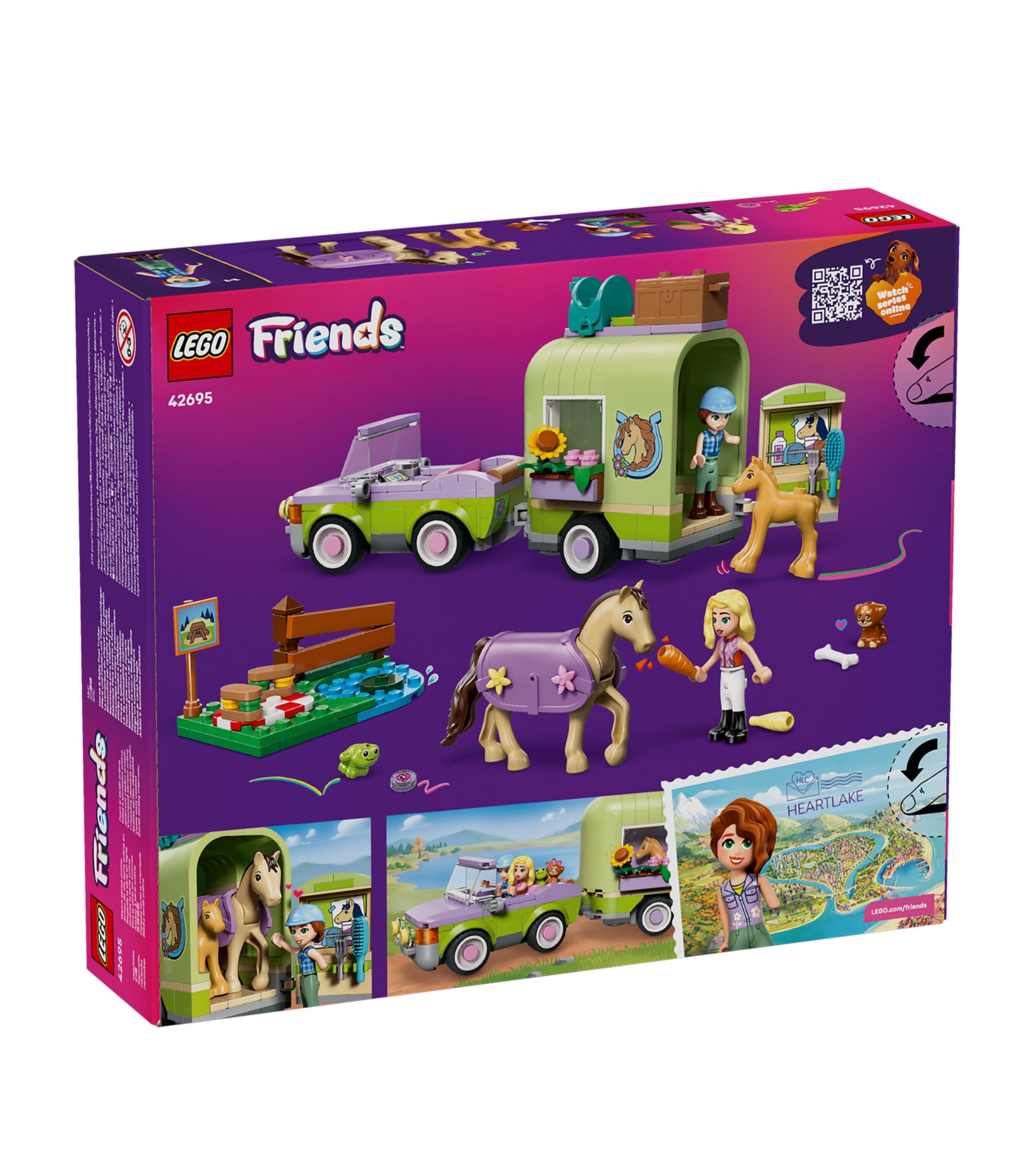 LEGO Friends Horse & Baby Foal Trailer Toy Set 42695 MULTI Image 2