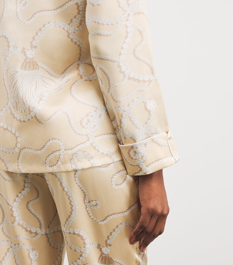 Silk Pearl Print Lila Pyjama Set 25 PEARL Image 4