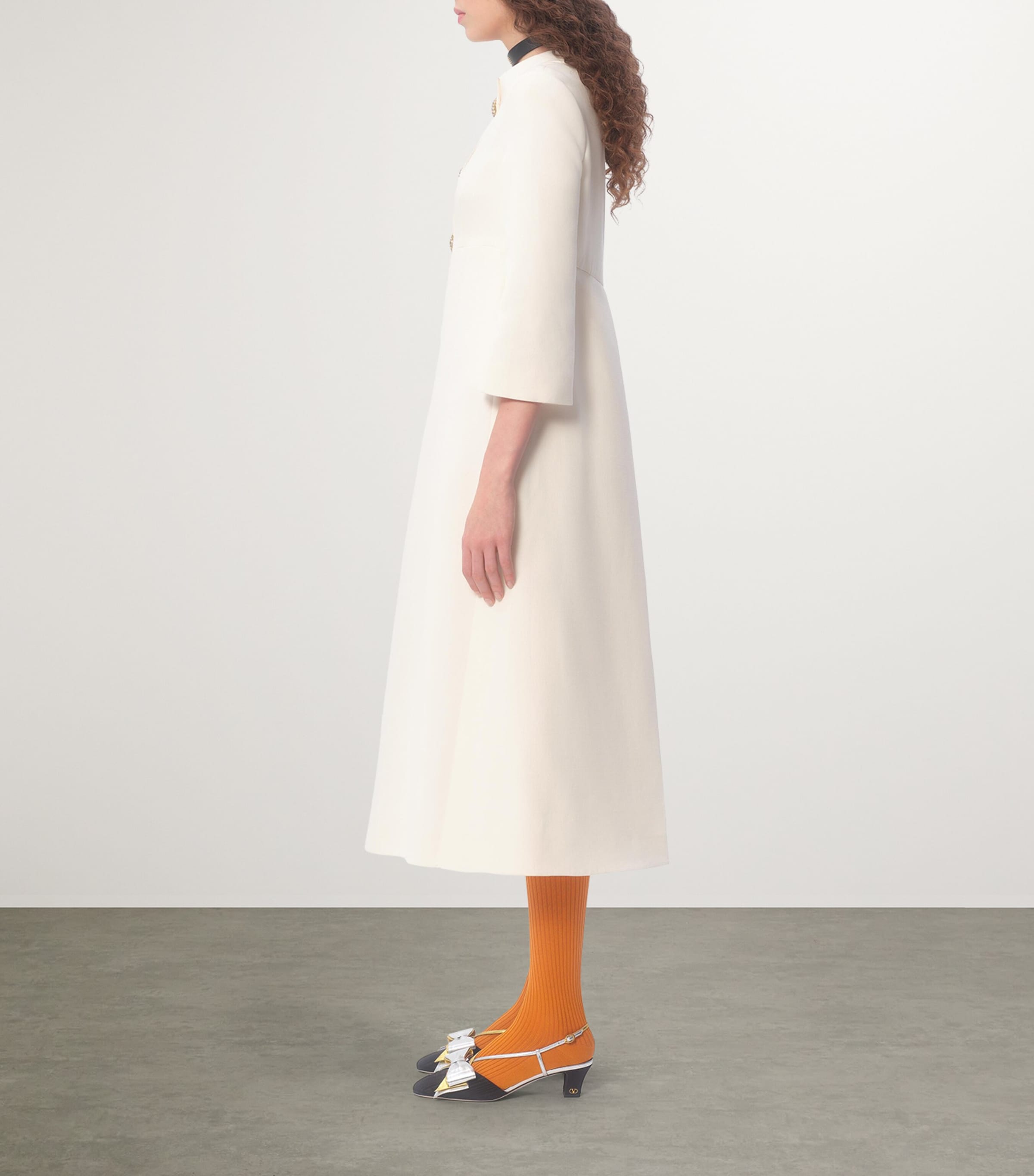 Virgin Wool-Silk Midi Dress A03 Image 7