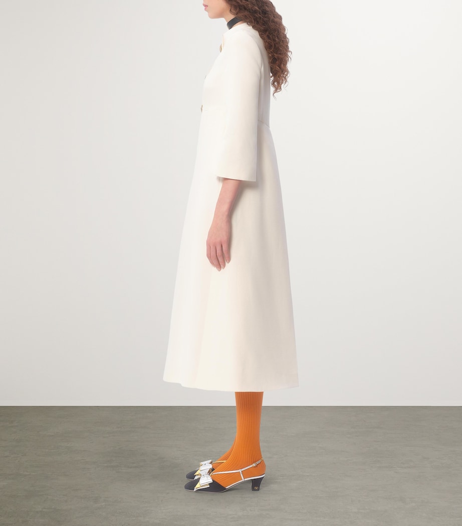 Virgin Wool-Silk Midi Dress A03 Image 7