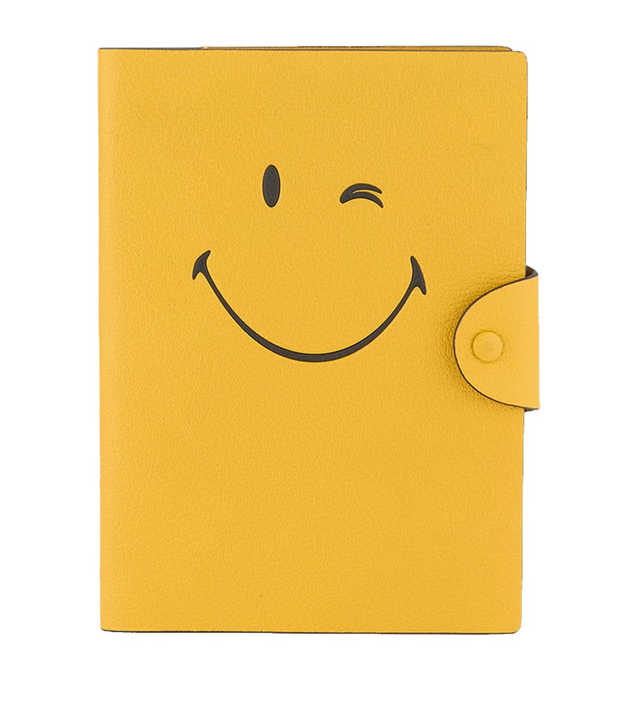 Anya Hindmarch Leather A5 Wink Journal Mustard Image 1