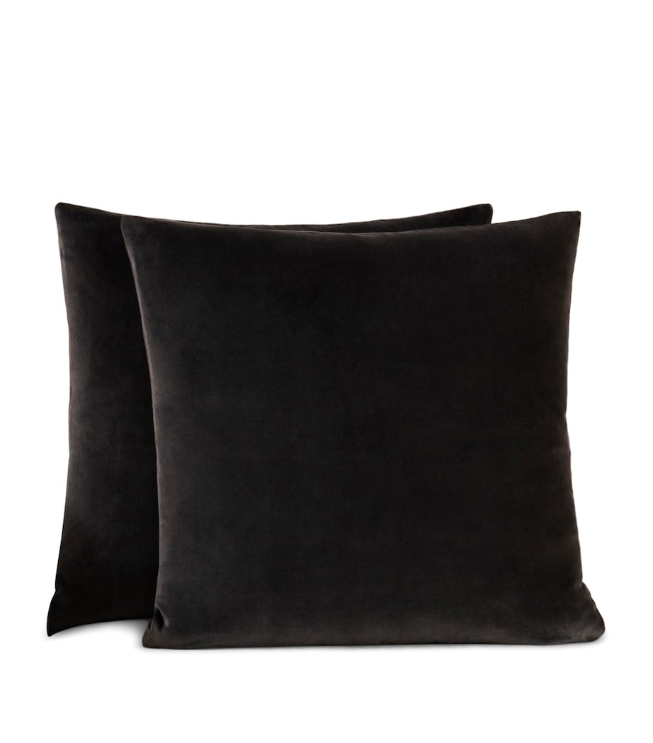 Luxury Velvet Cushion Cover (65cm x 65cm) 0209 - MAHOGANY GREY Image 1