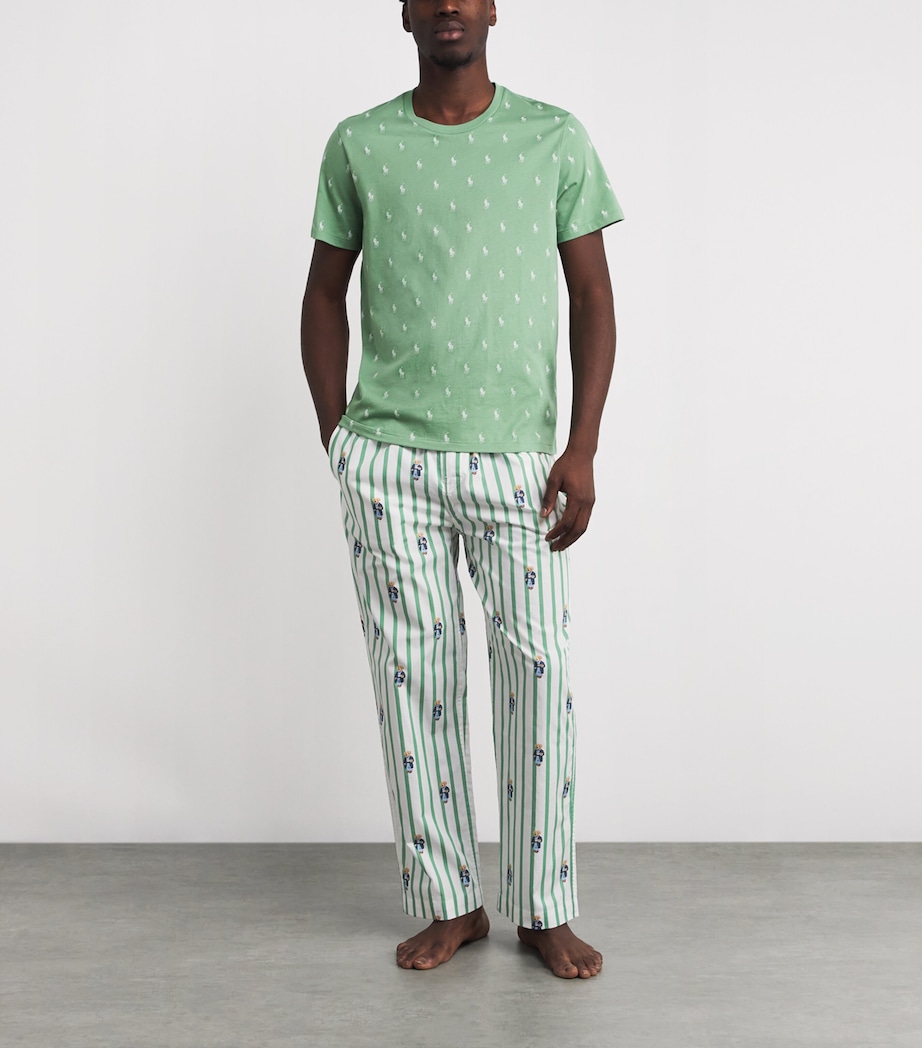 Cotton Polo Bear Pyjama Trousers FAIRWAY GLEN NVY Image 1