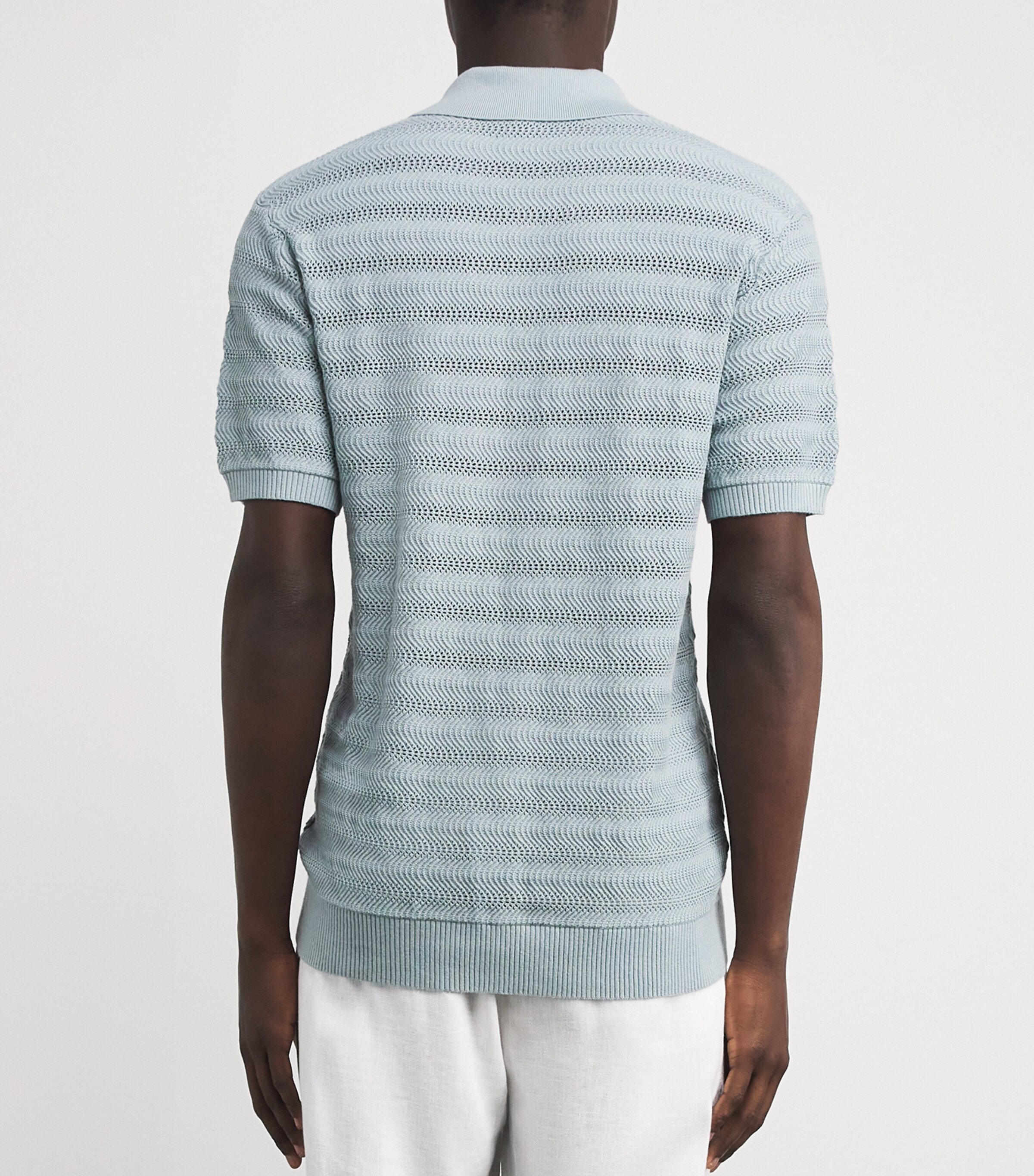 Cotton Vidal Polo Shirt 902-COASTAL BLUE Image 4