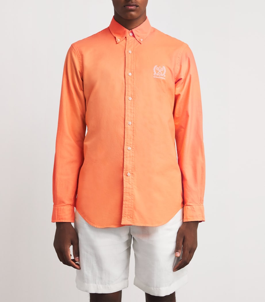 Polo Ralph Lauren Mens x Wimbledon Logo Shirt Red Image 3
