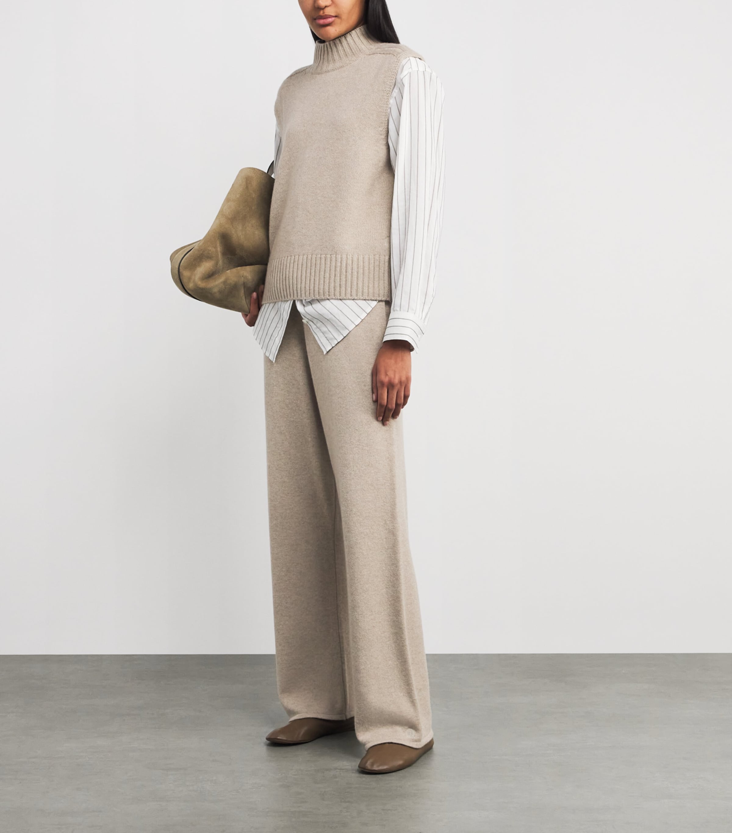 Cashmere Sleeveless Sweater DARK MEDIUM DYED Image 2