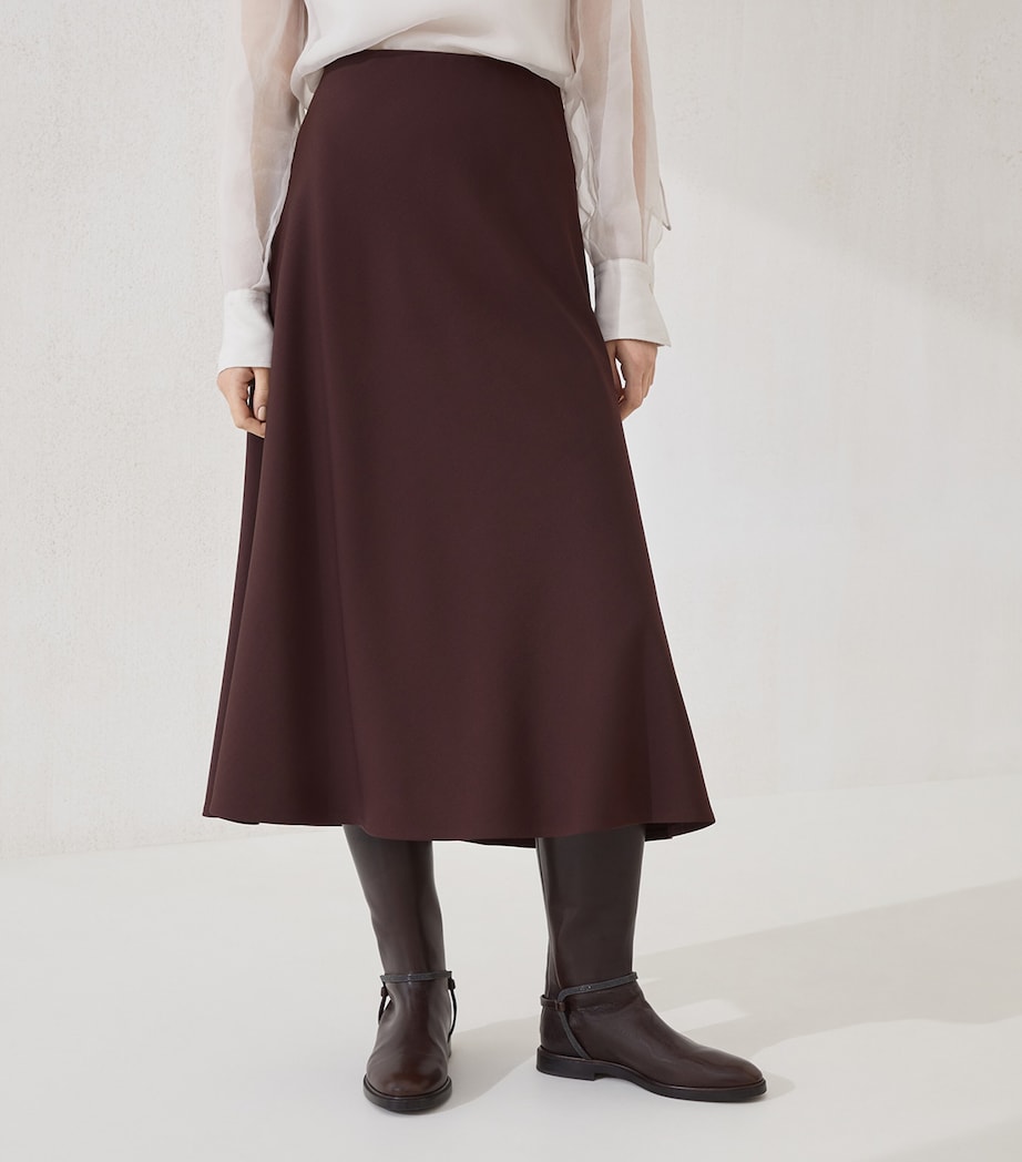 Virgin Wool-Blend Twill Flute Skirt Skirt C4243 Image 2