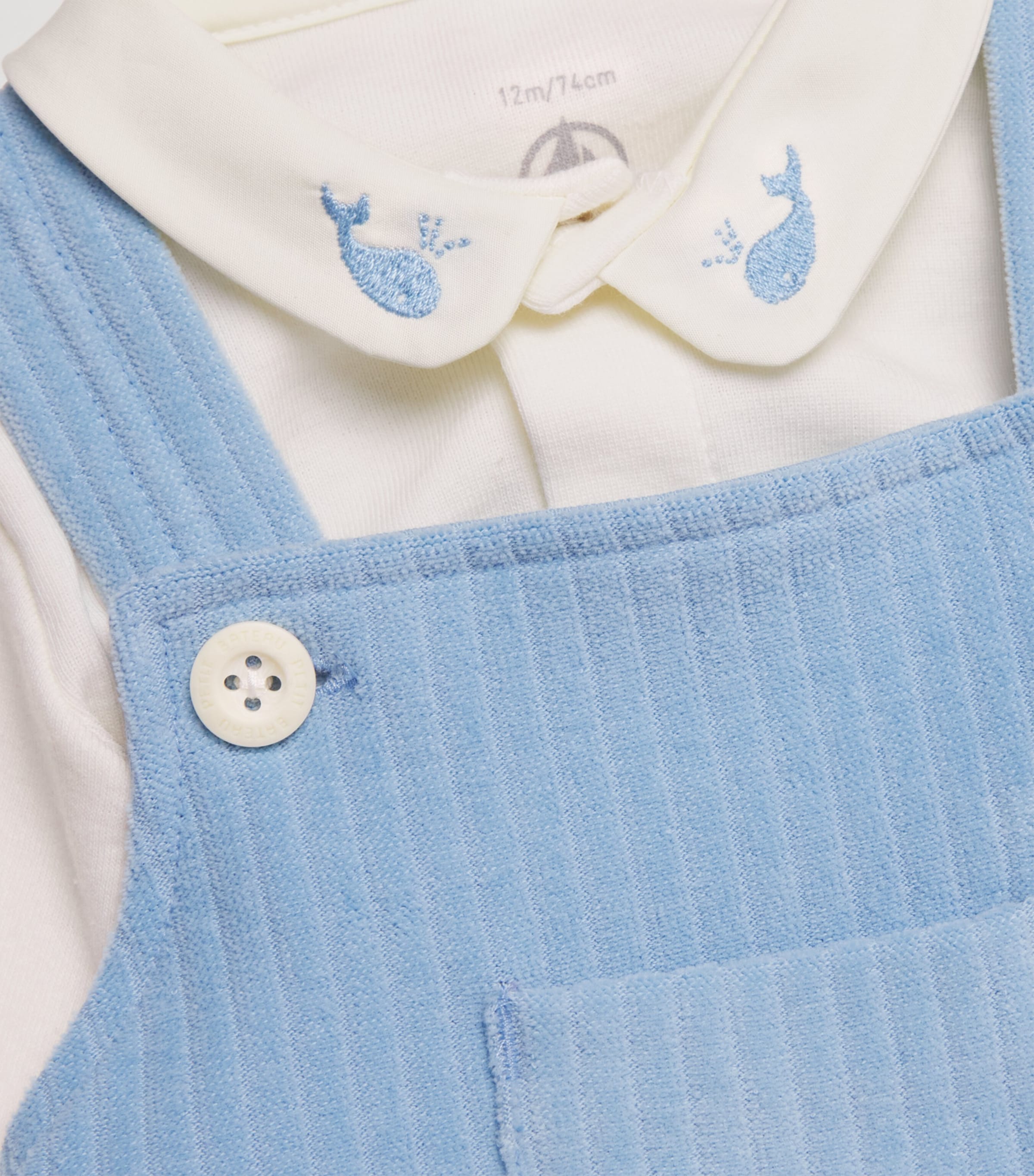 Cotton Bodysuit and Dungarees Set (1-18 Months) FLO/MILK Image 4