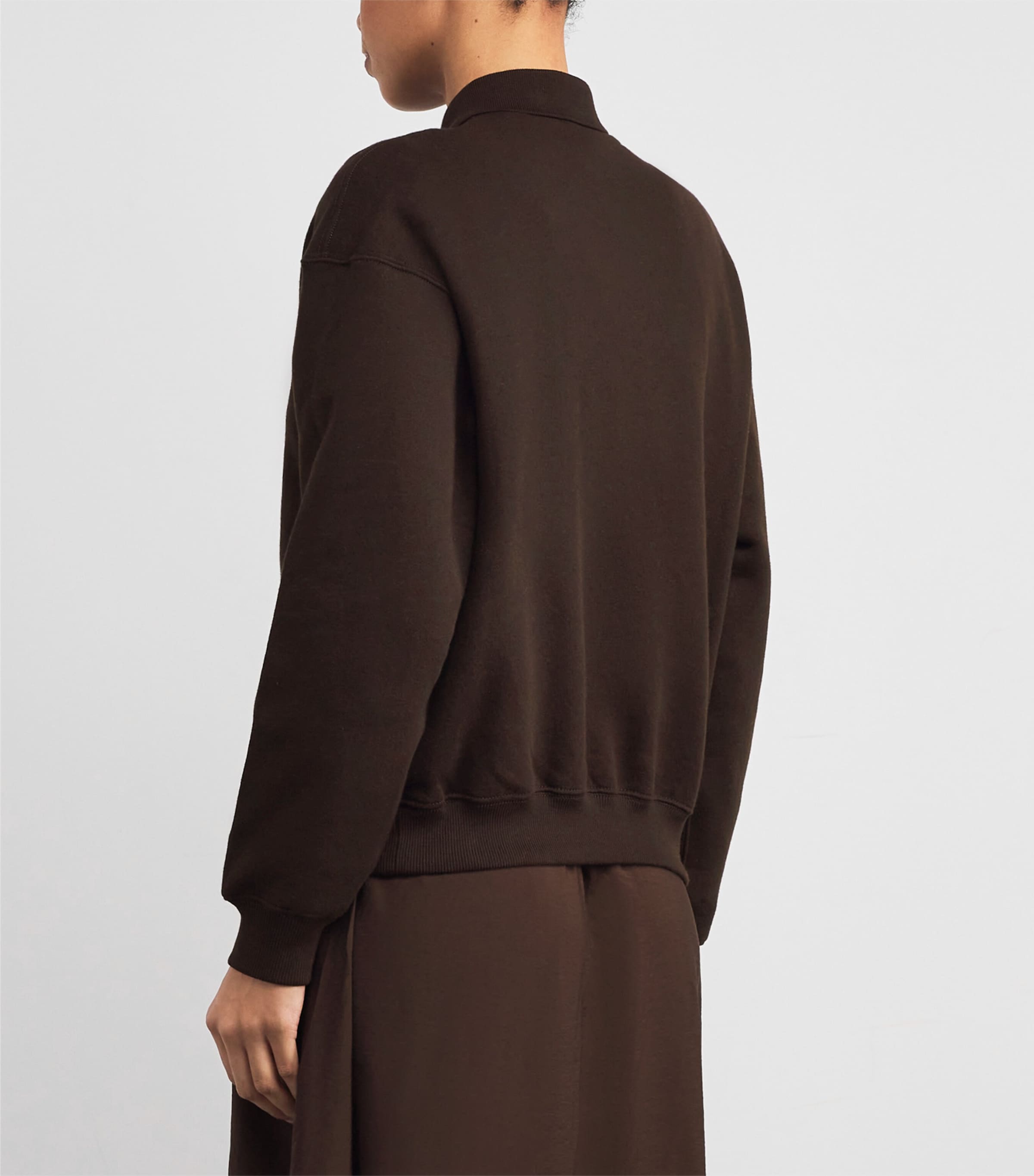 Cotton-Blend Polo Sweater CIRCUIT BROWN Image 4