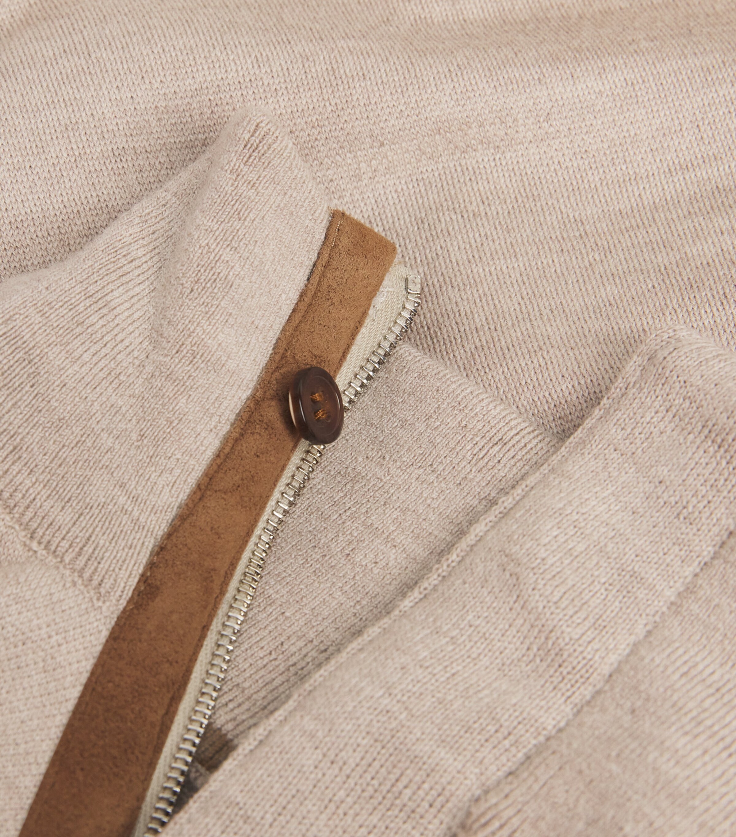 Virgin Wool Half-Zip Sweater 226PINK TINT Image 4