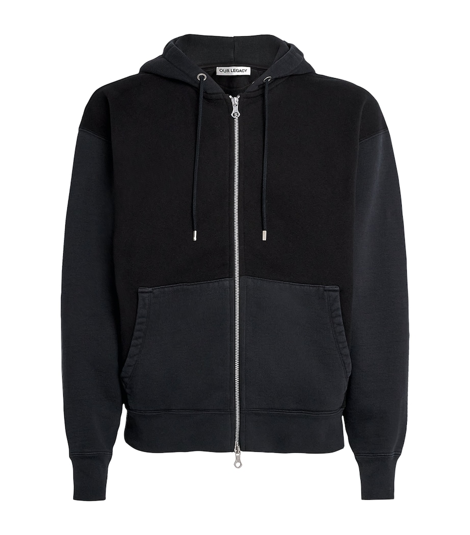 Organic Cotton Rascal Hood Zip-Up Hoodie BLACK FLEECE Image 1
