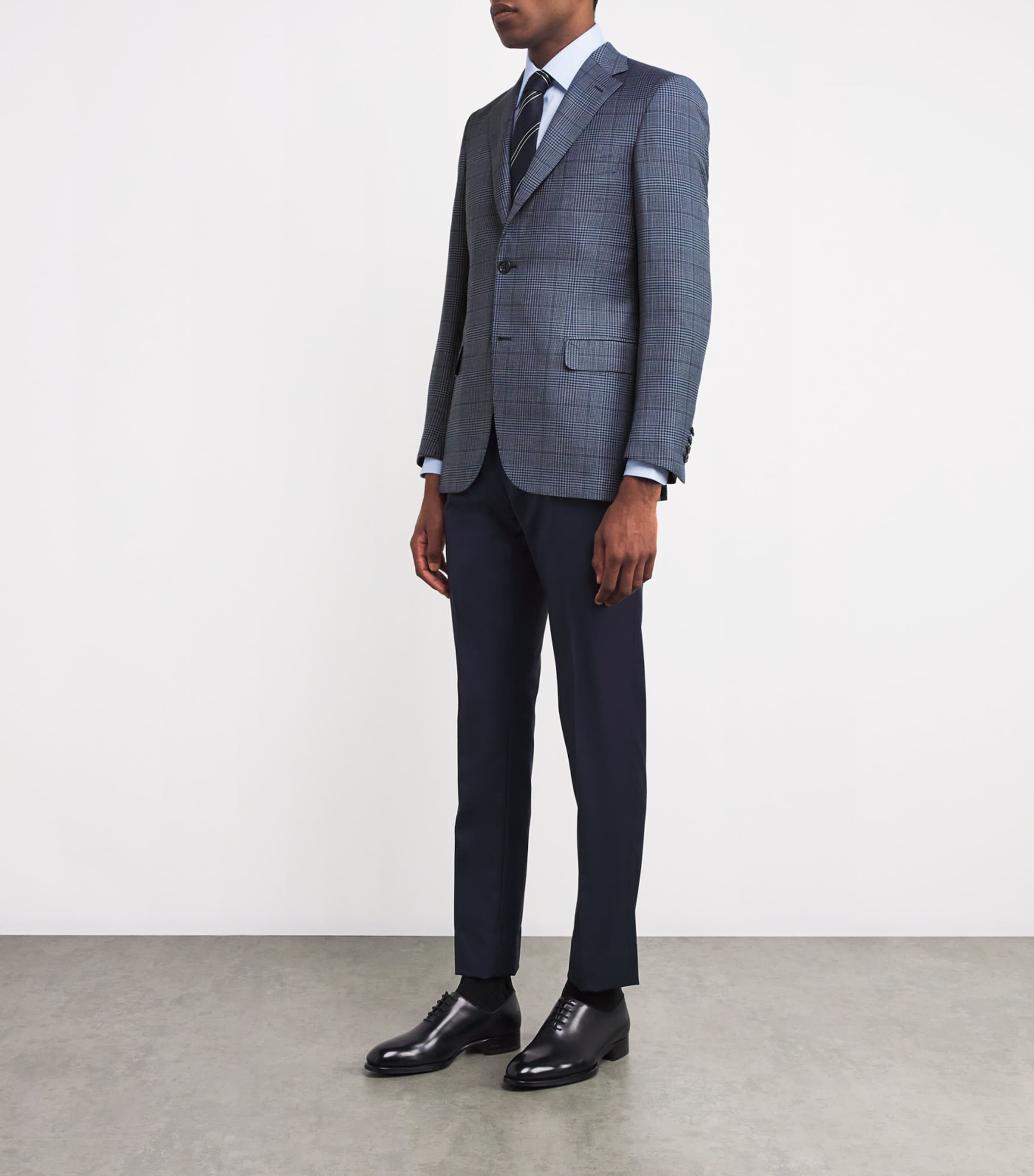 Brioni Mens Wool Houndstooth Ravello Blazer Image 2