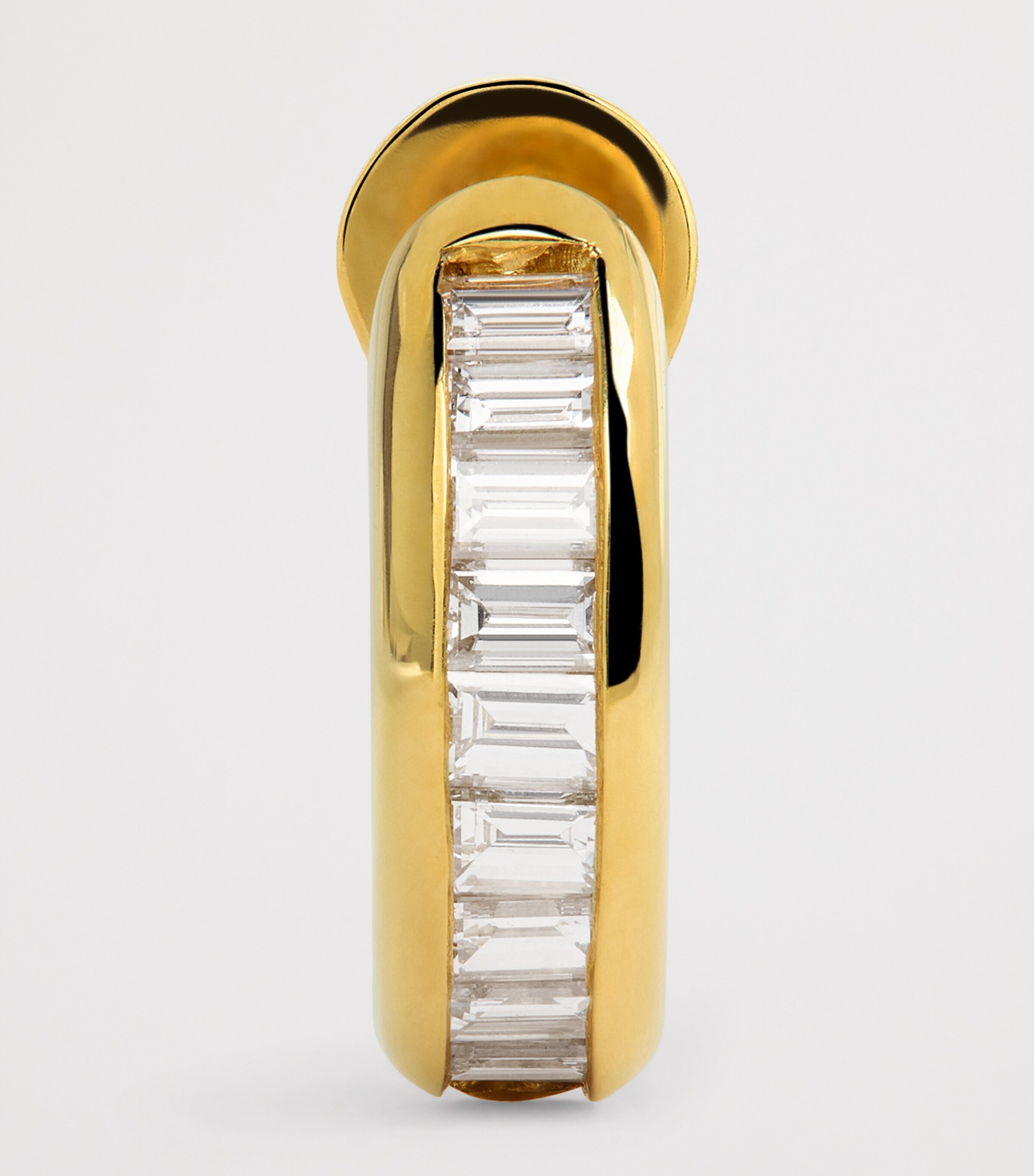 Spinelli Kilcollin Yellow Gold and Diamond Mini Single Hoop Earring Yellow Gold Image 3