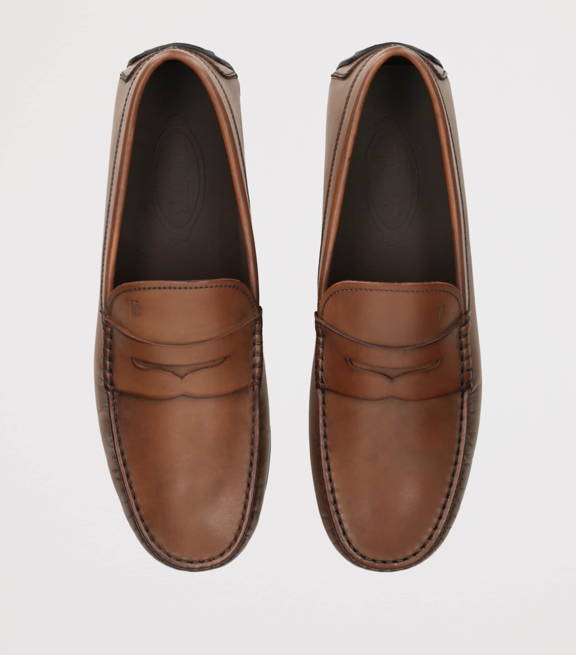 Tod's Leather City Gommino Loafers Mid Brown Image 4