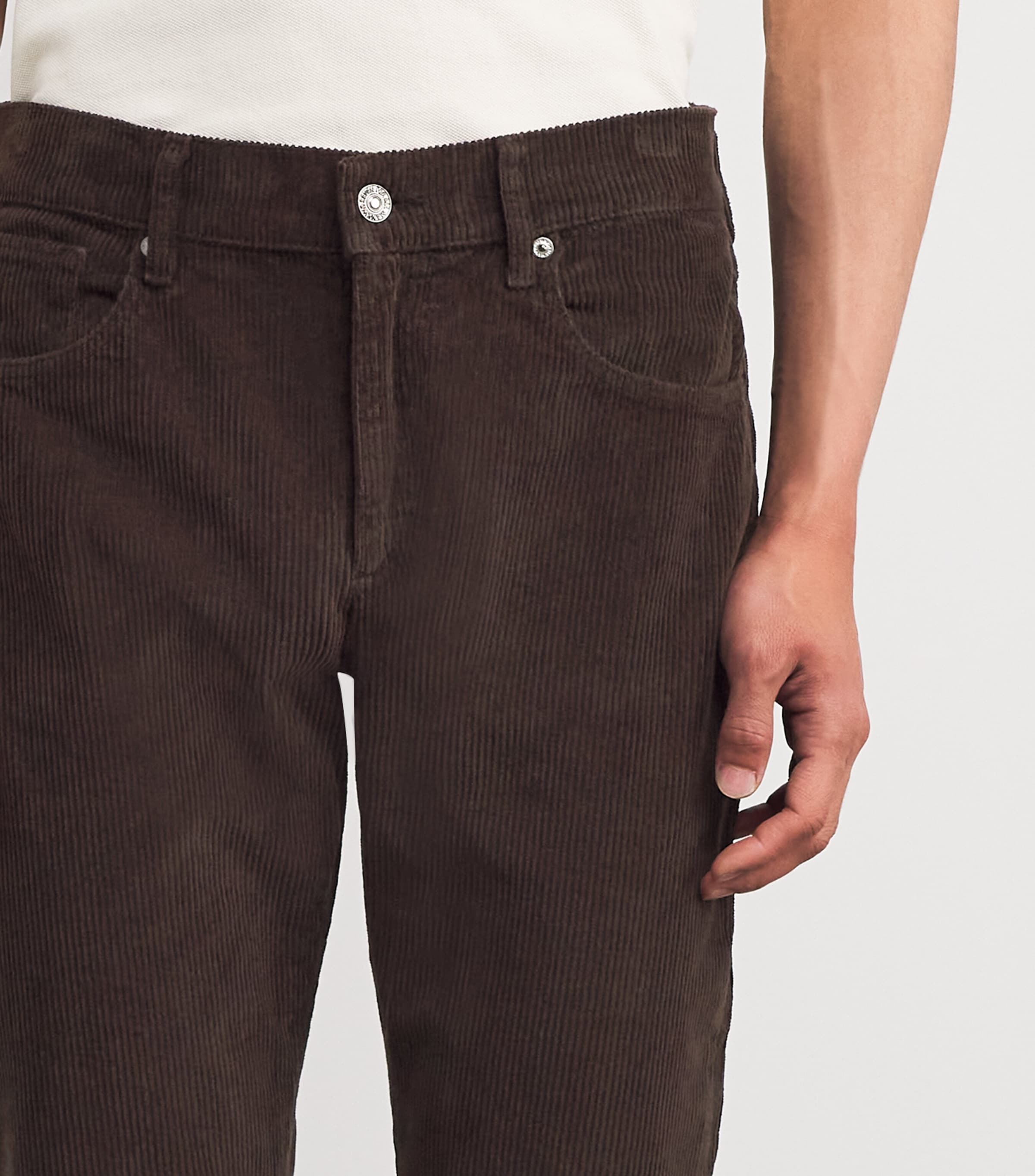 Corduroy Straight Trousers U71LP CORDUROY CFFE Image 6