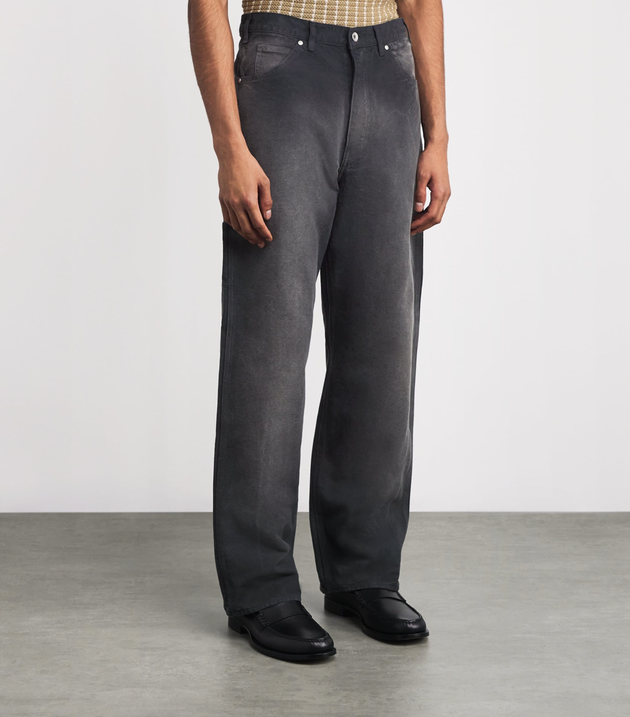 Organic Cotton Painter Straight Jeans FADED BLACK Image 3