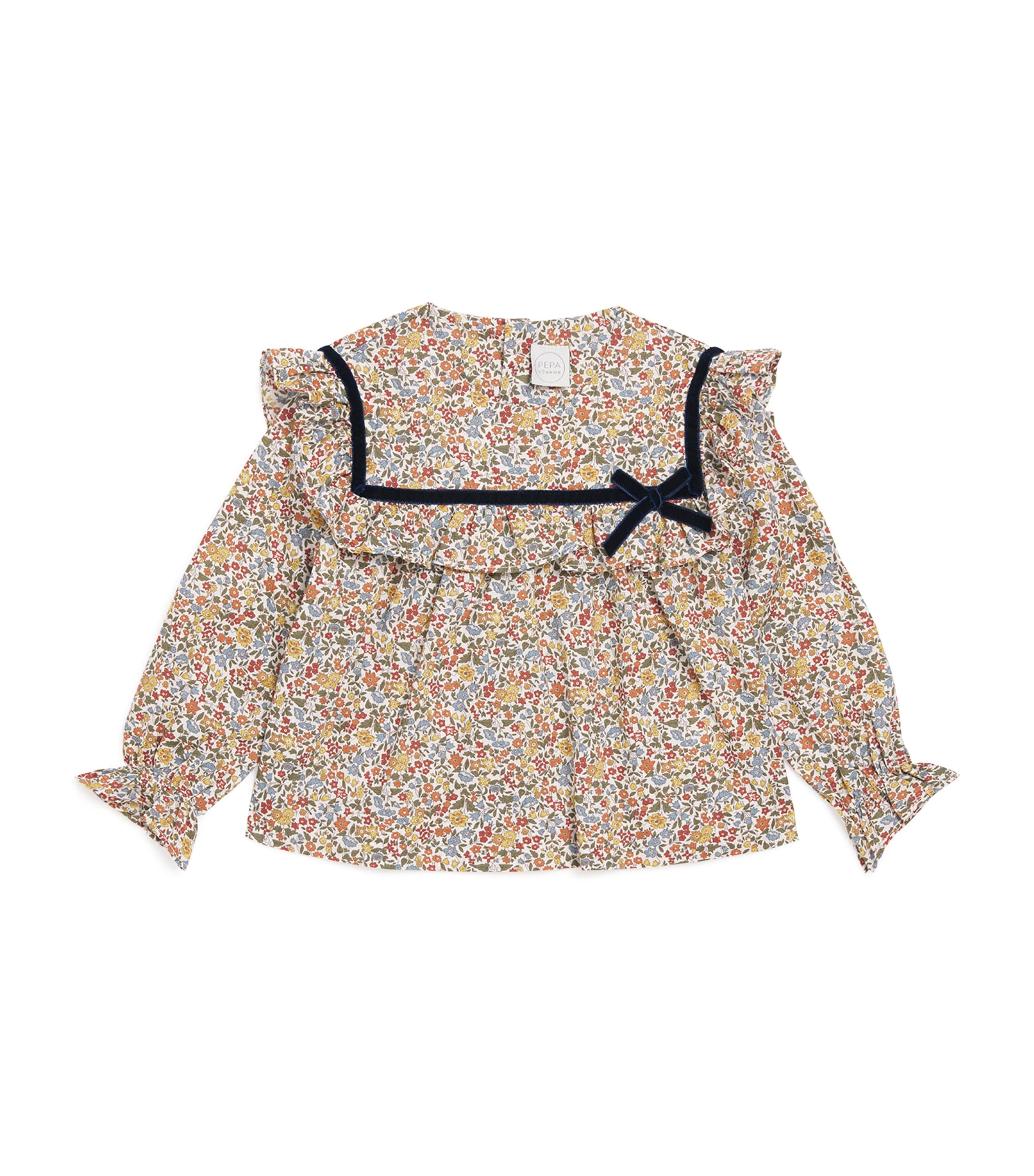 Pepa London Cotton Liberty Print Marianne Blouse In Brown