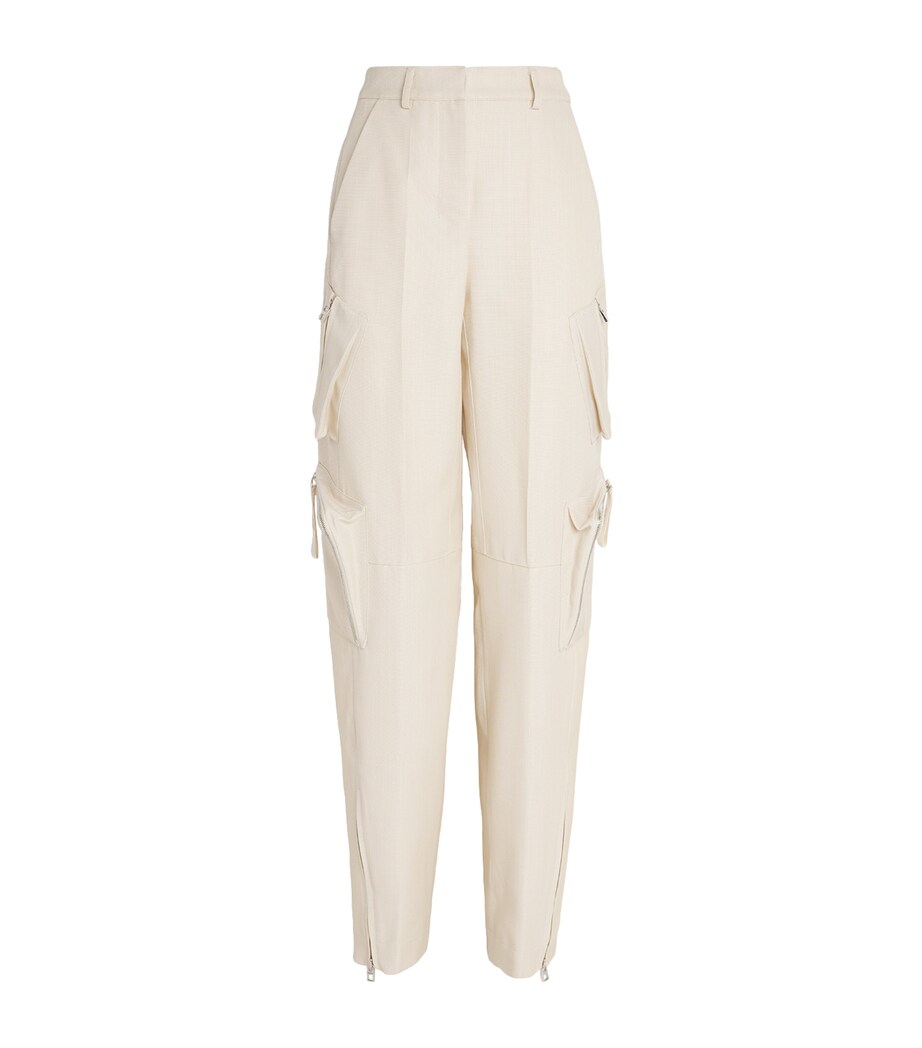 Jacquemus Womens The Atelier Cargo Trousers Light Beige Image 1