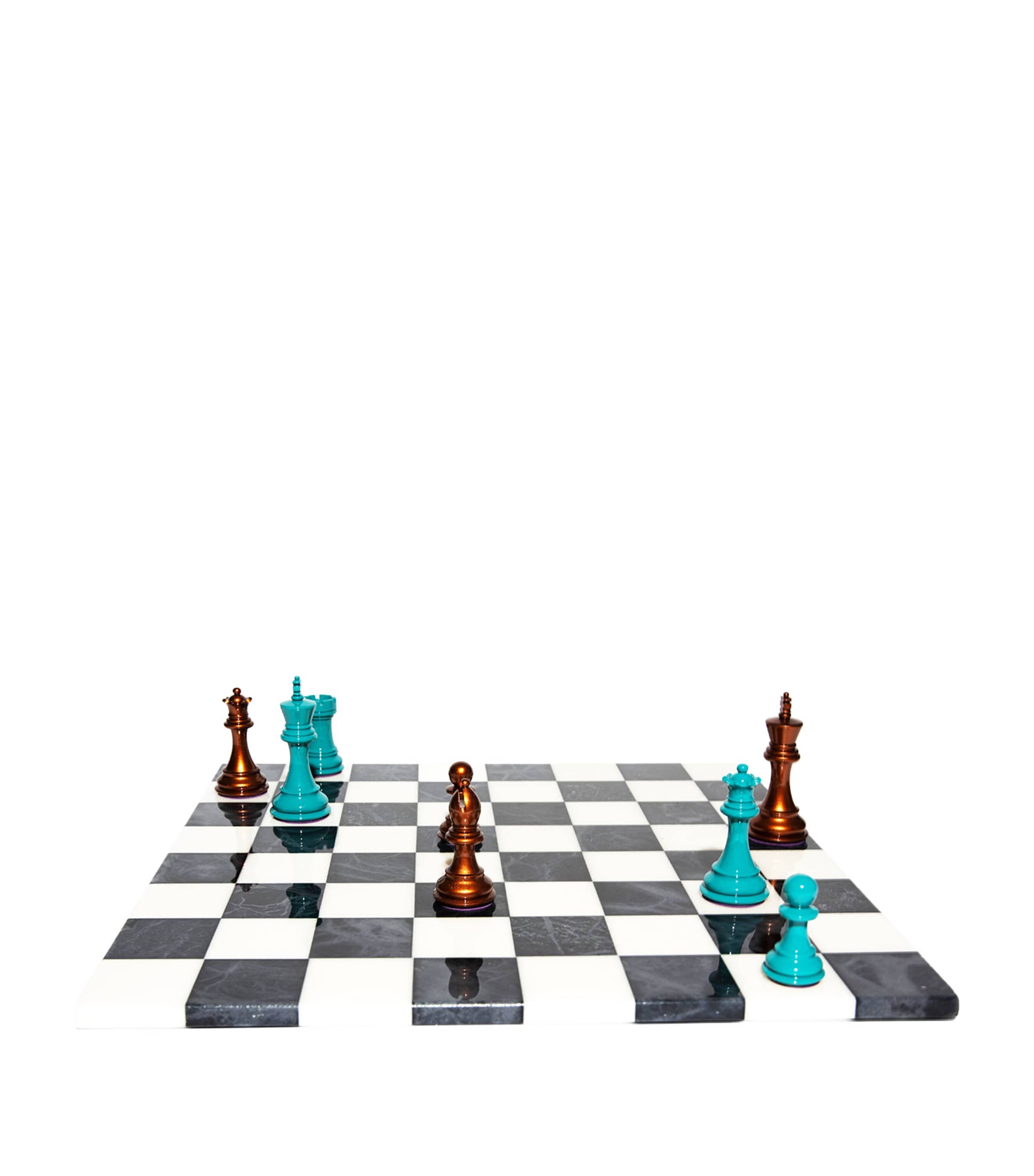 Alabaster-Board Bold Chess Set COPPER Image 3