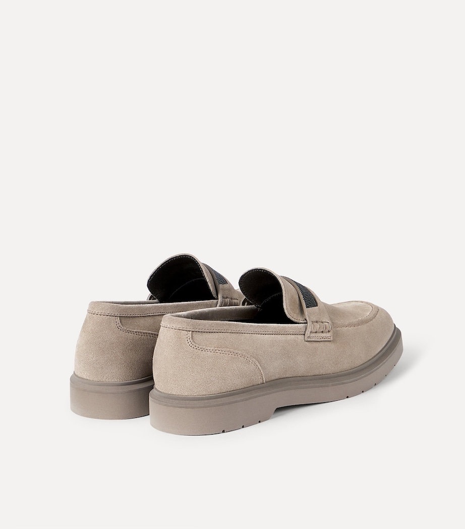 Brunello Cucinelli Suede Monili Penny Loafers Image 5