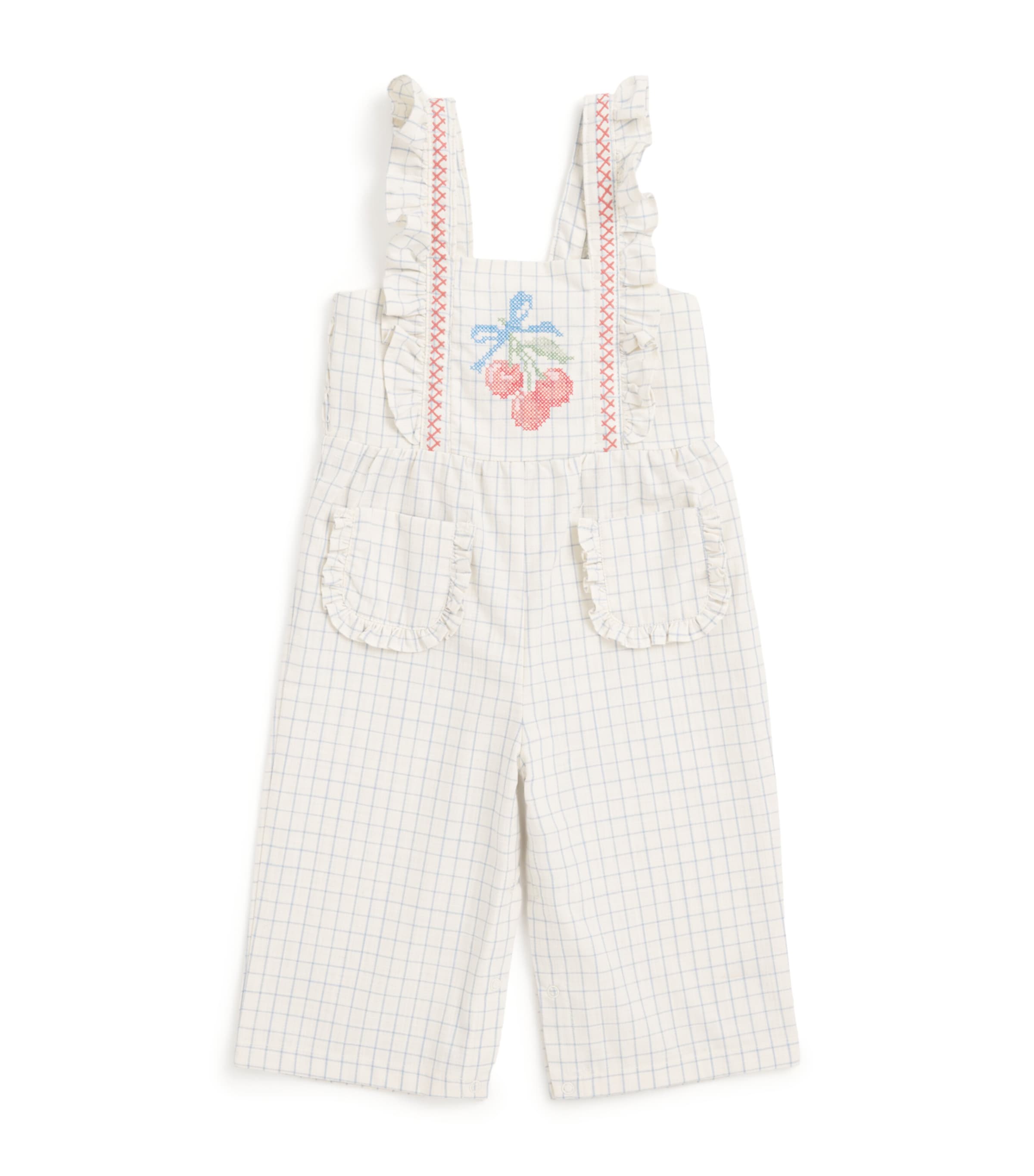 Gingersnaps Kids' Cotton Phoebe Playsuit In White