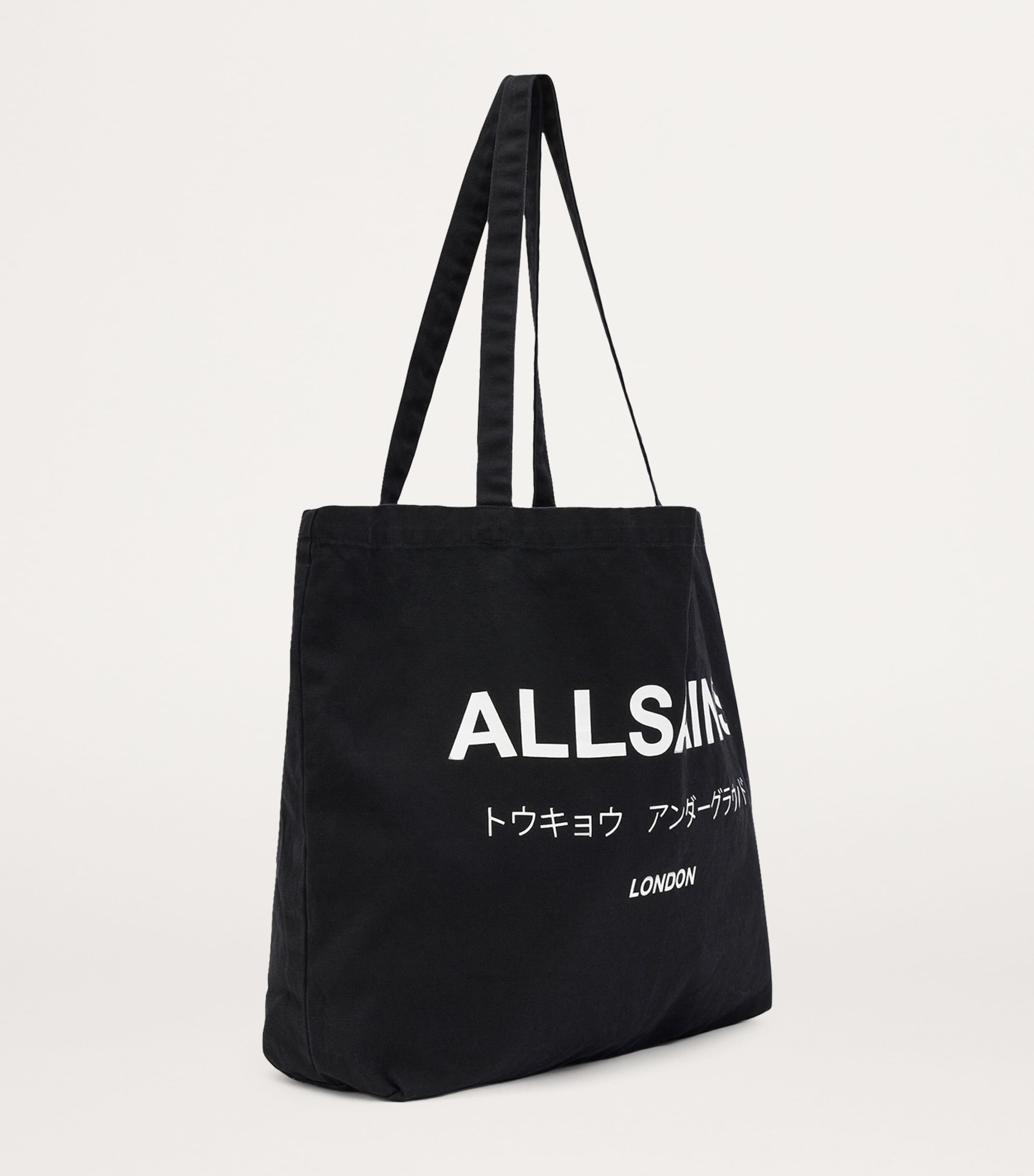 Cotton Underground Tote Bag BLACK/CHALK Image 2