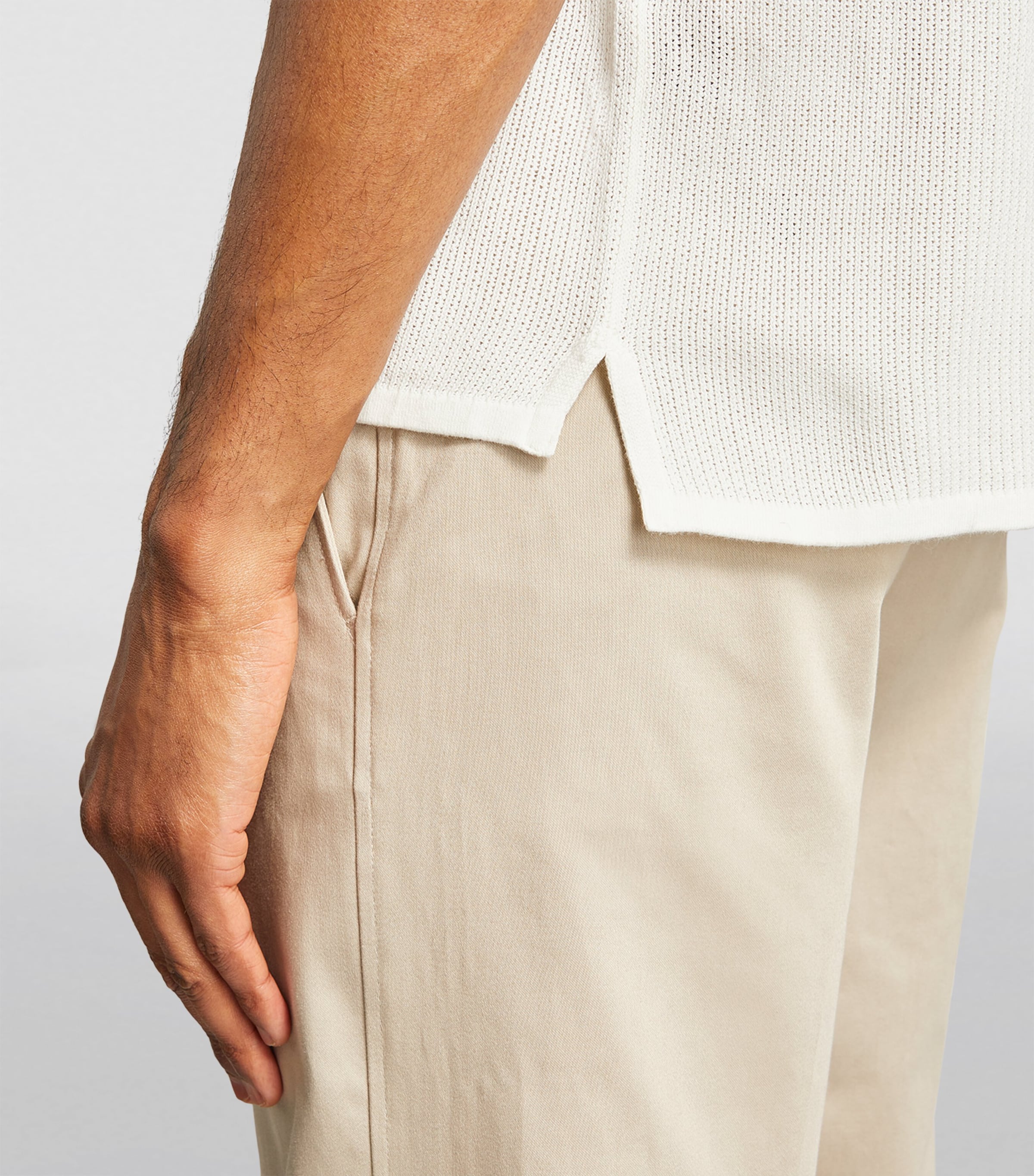 Mesh Harvey Polo Shirt IVORY Image 6