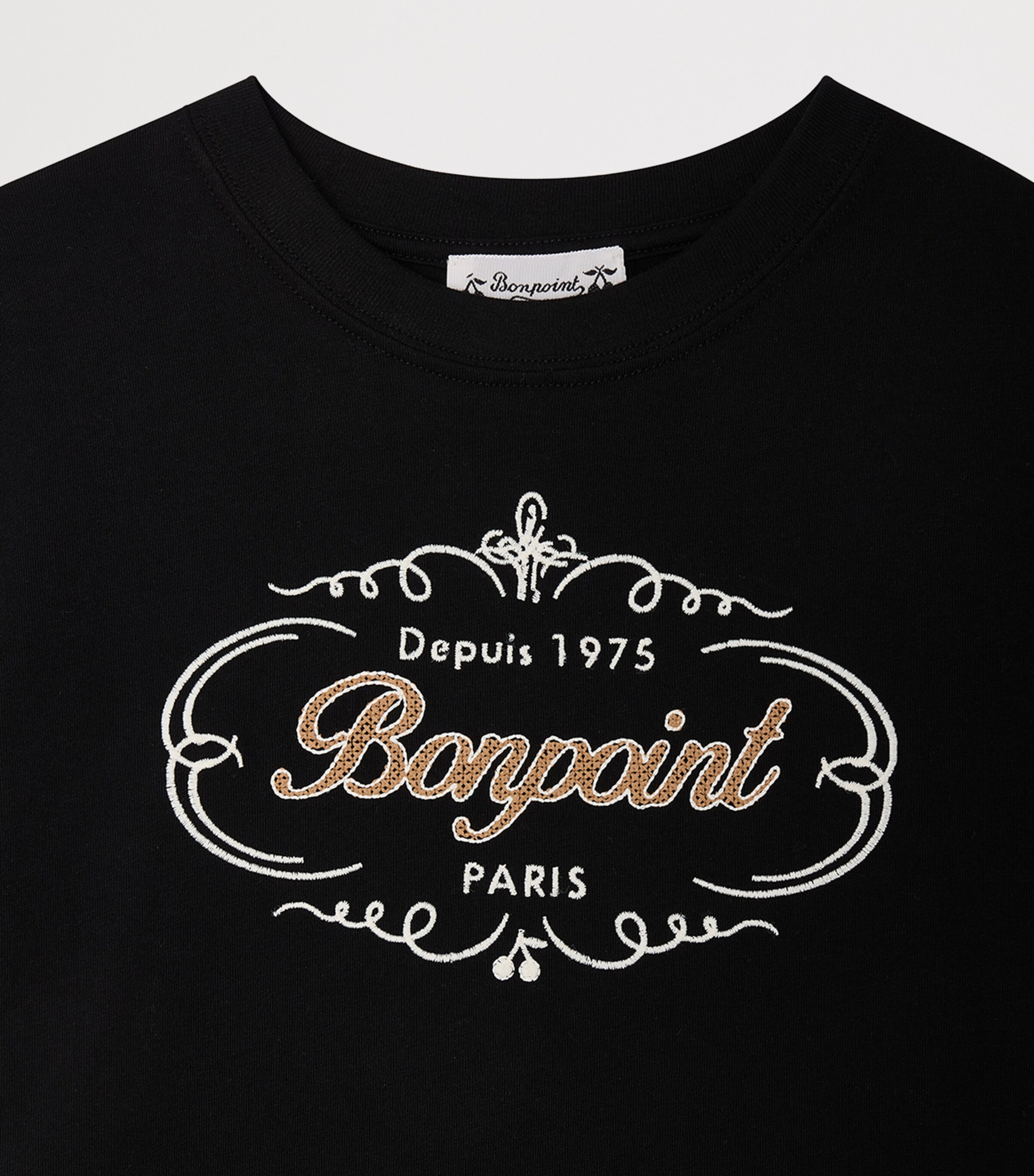 Cotton Thibald T-Shirt (10-14 Years) FAUX NOIR Image 3