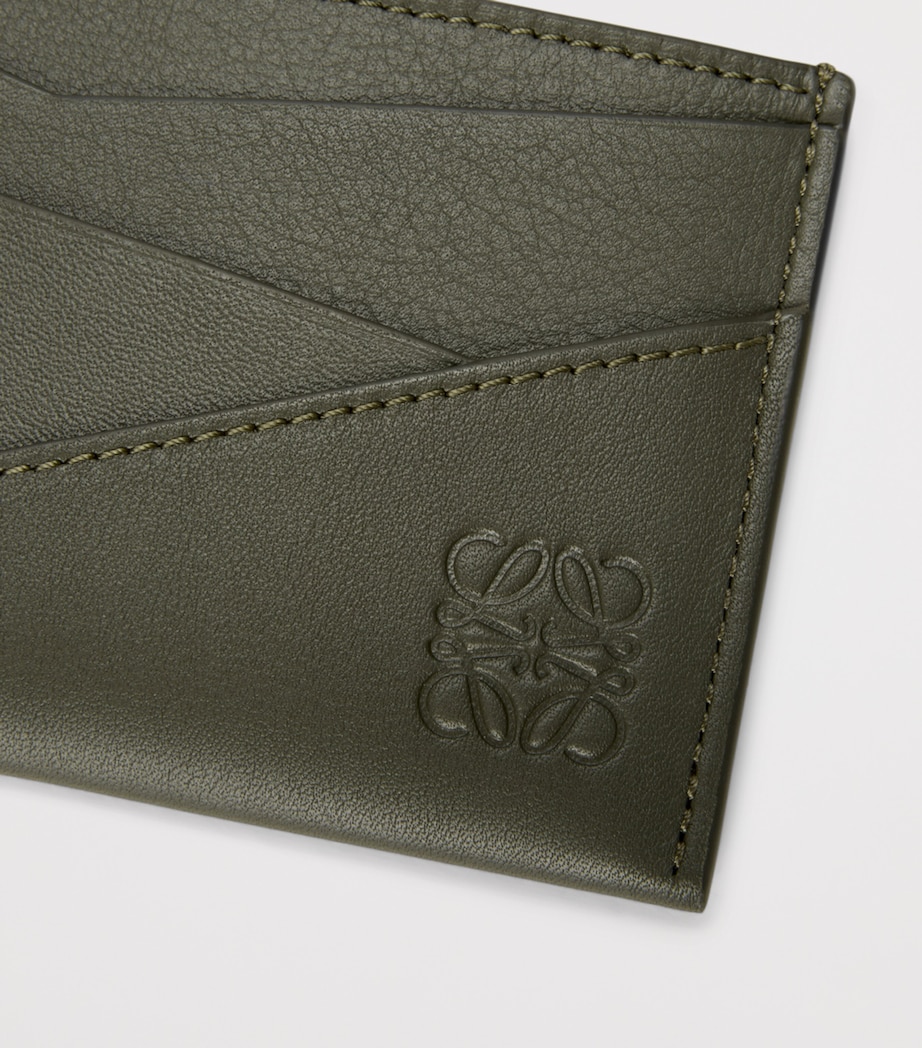 Leather Puzzle Edge Card Holder DARK KHAKI Image 4
