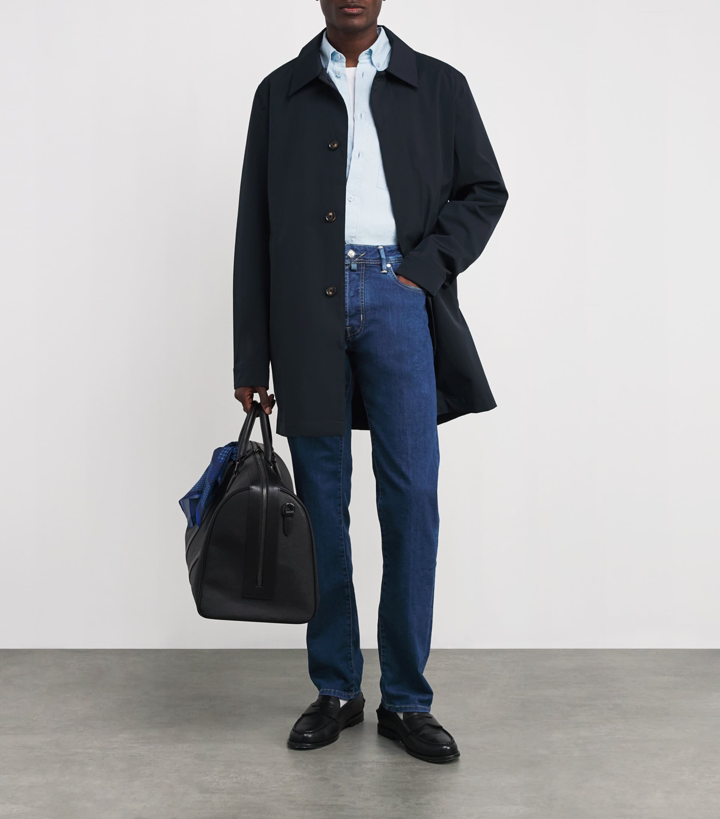 Ostrich Leather-Patch Bard Slim Jeans 200D Image 2