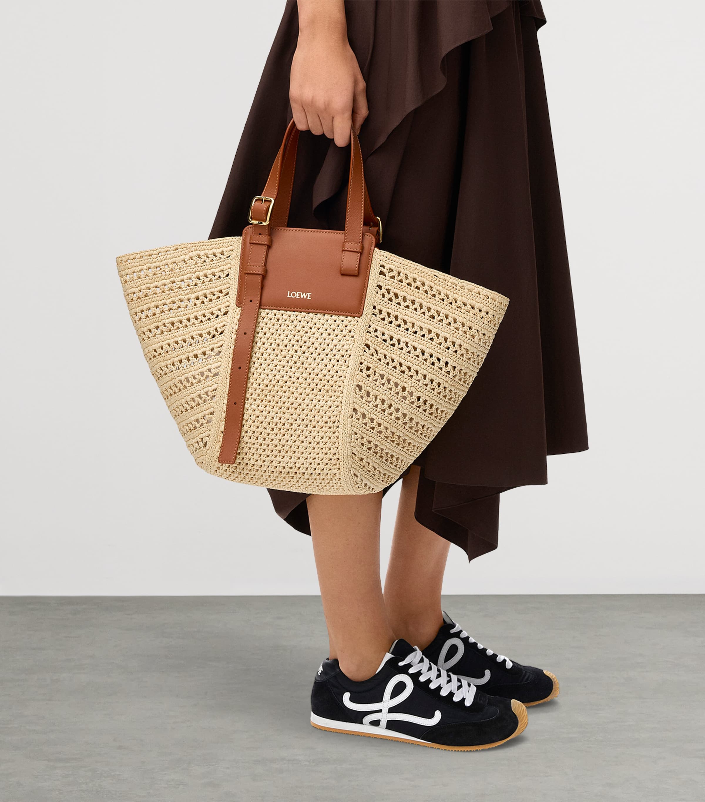 LOEWE x Paula's Ibiza Raffia Hammock Cabas Tote Bag Natural/tan Image 2