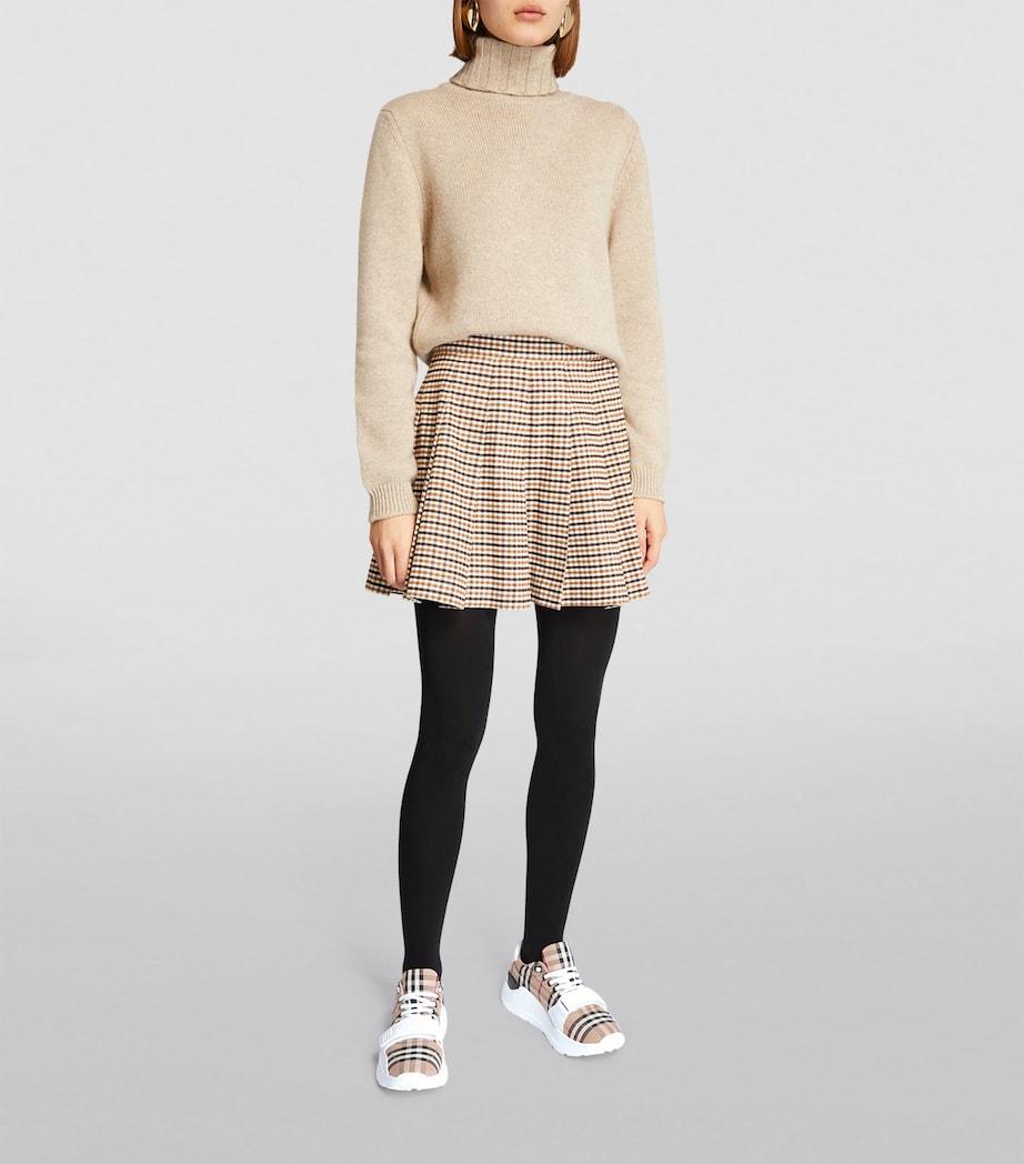 New Regis Vintage Check Sneakers BLK/BEIGE Image 4