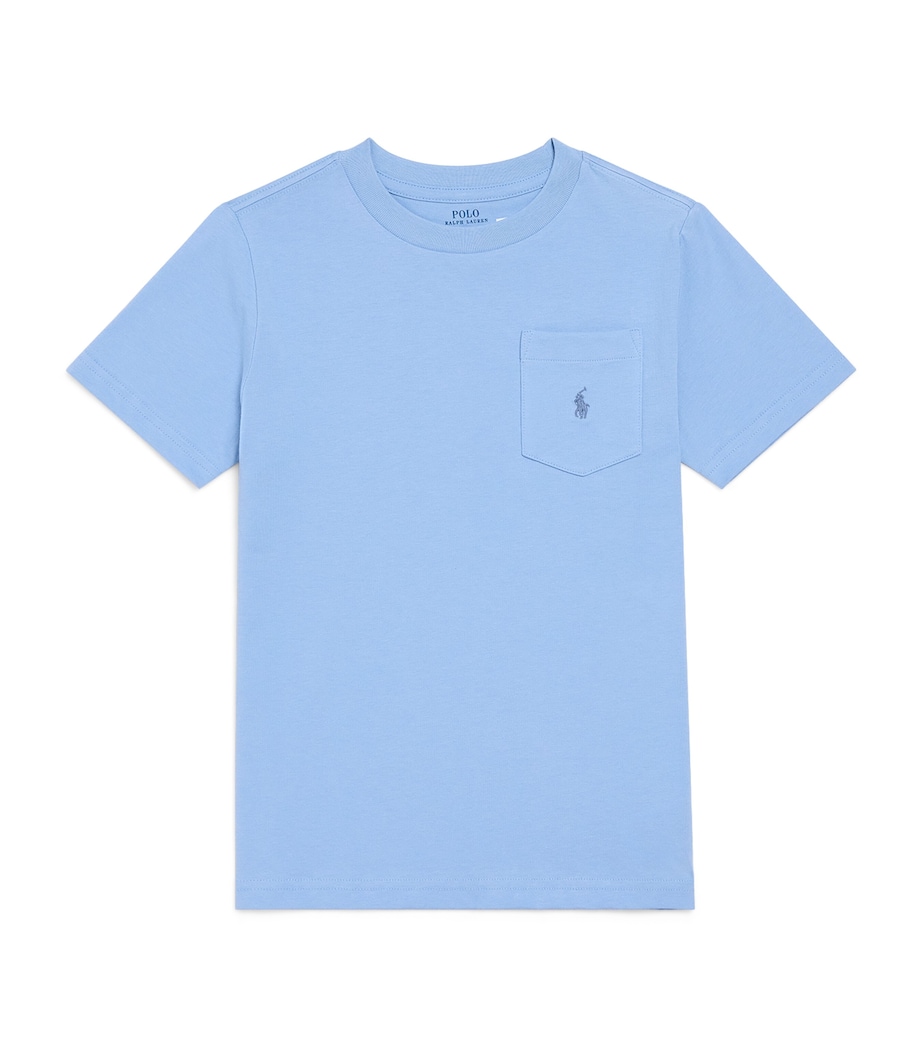 Cotton Logo Pocket T-Shirt (2-7 Years) CHAMBRAY BLUE/C7560 Image 1