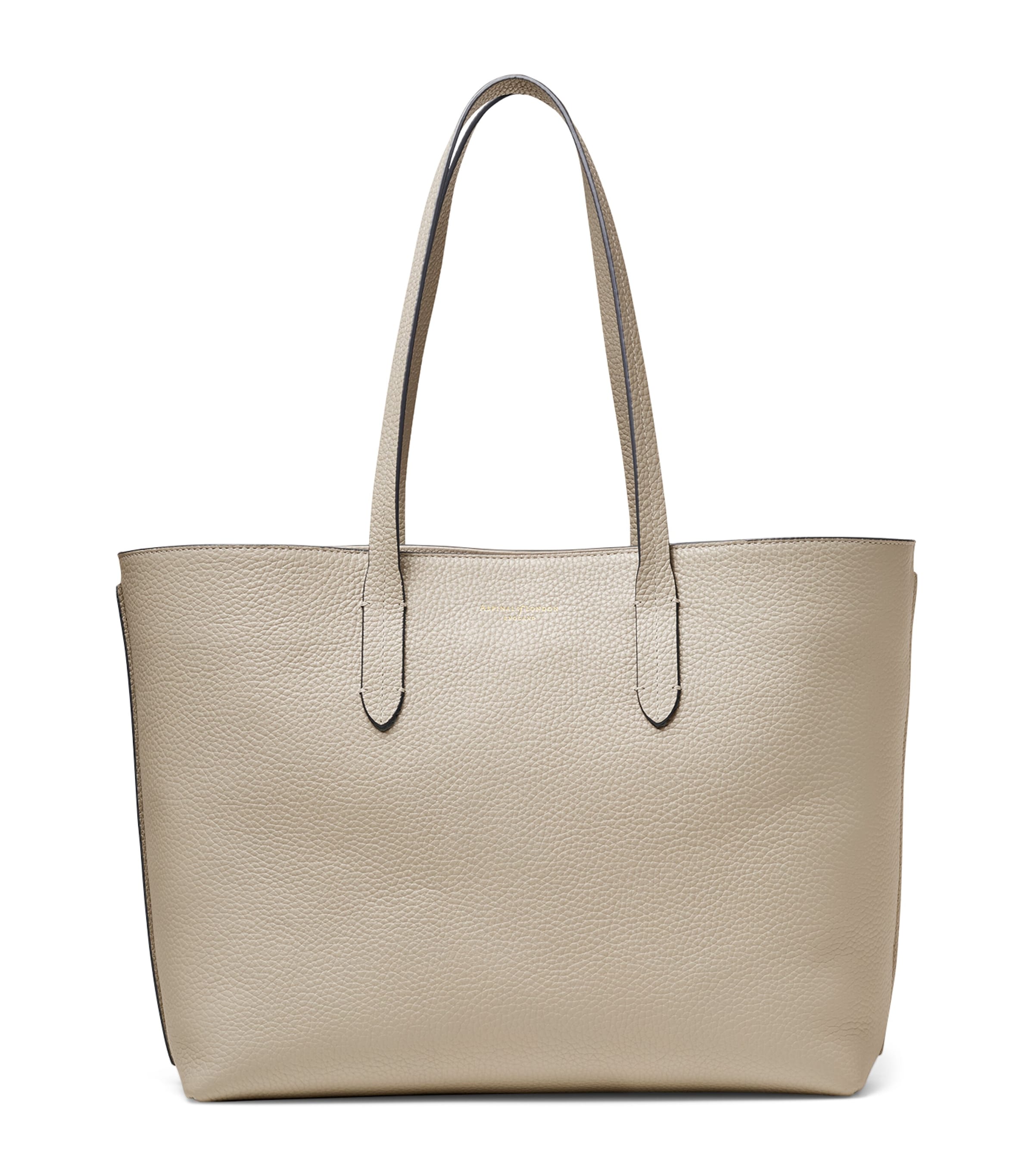 Aspinal Of London Leather East-west Regent Tote Bag In Grey