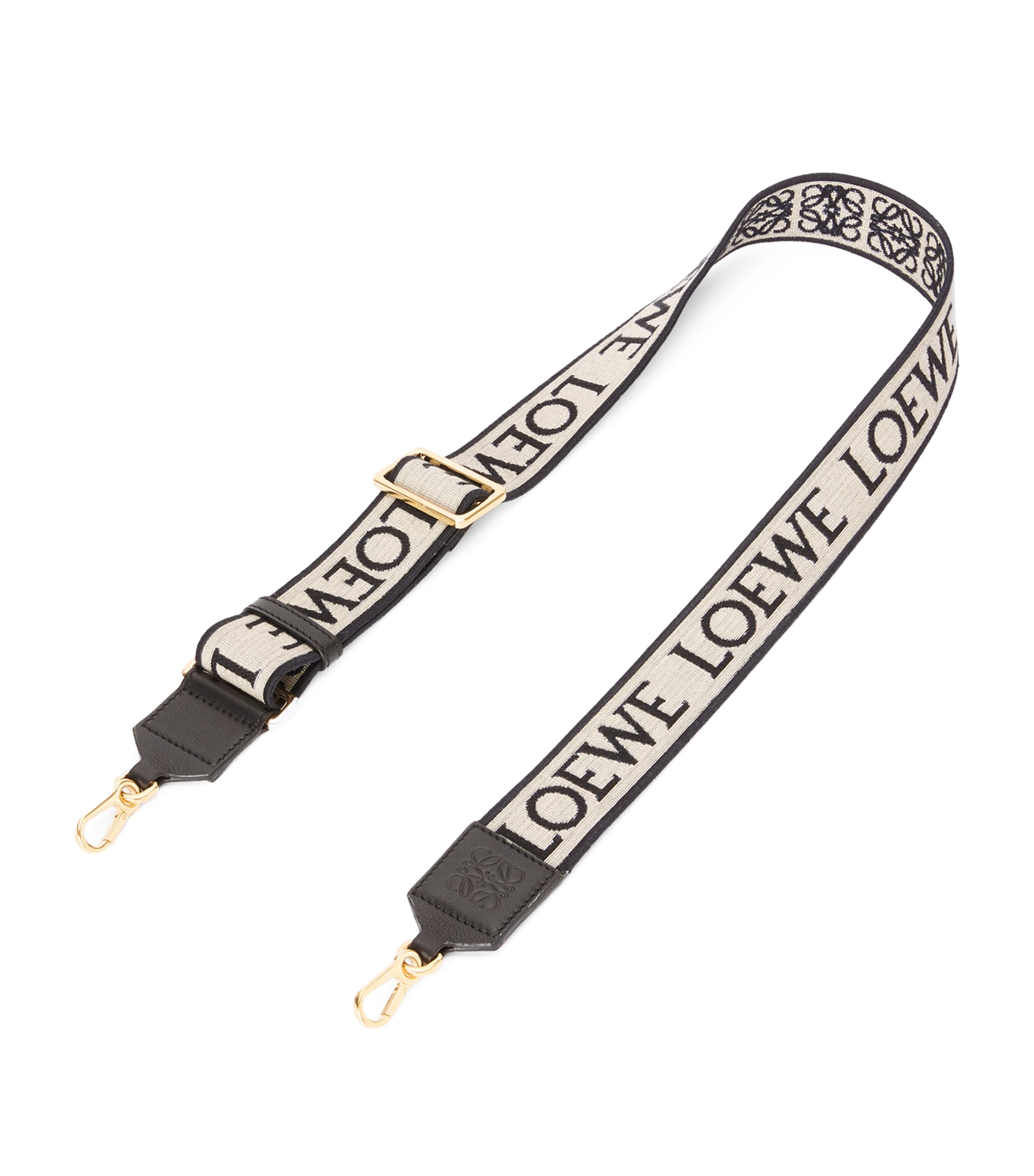 Shop Loewe Jacquard Anagram Bag Strap In Navy