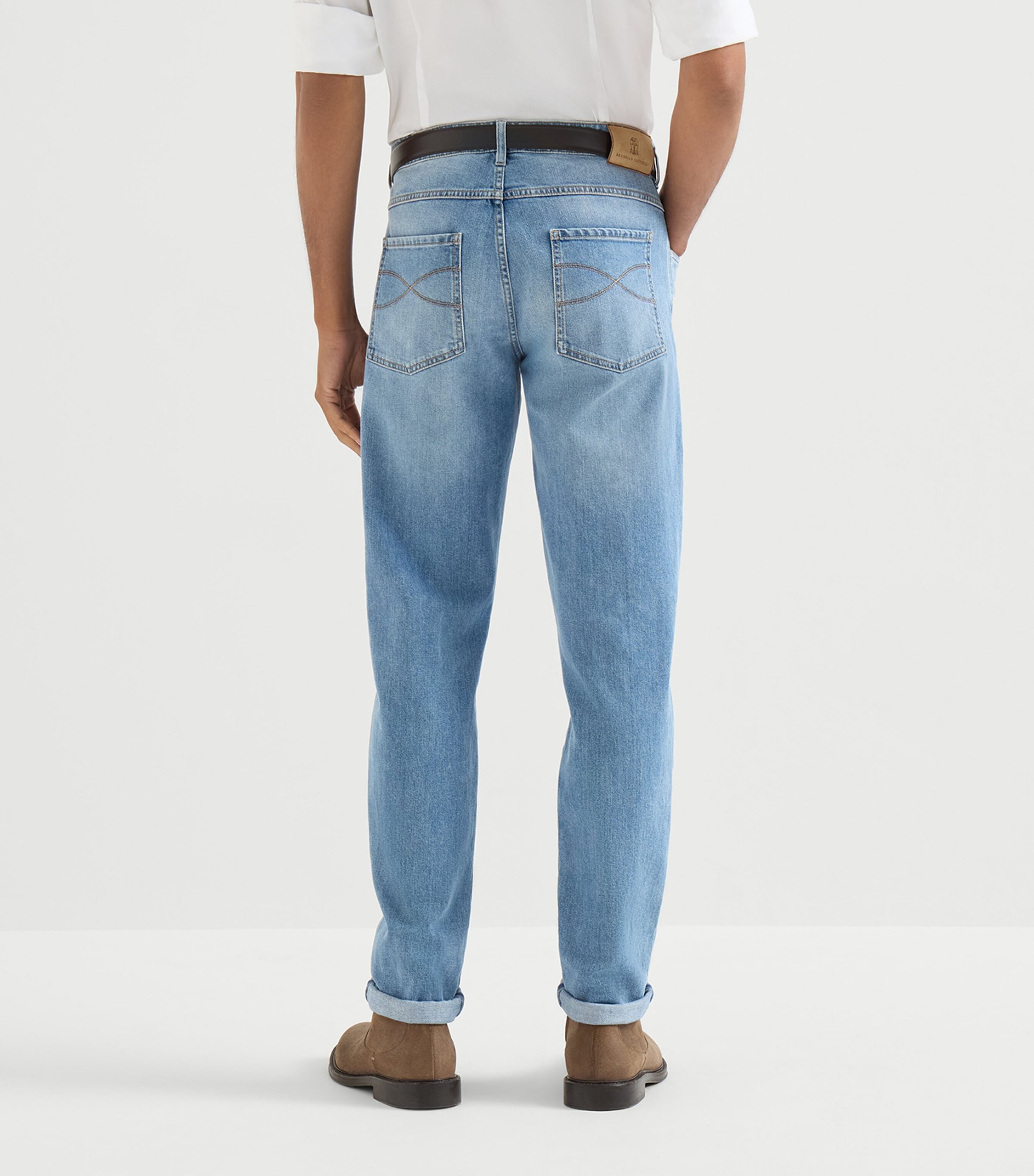 Brunello Cucinelli Mens Comfort Denim Straight Jeans Image 5