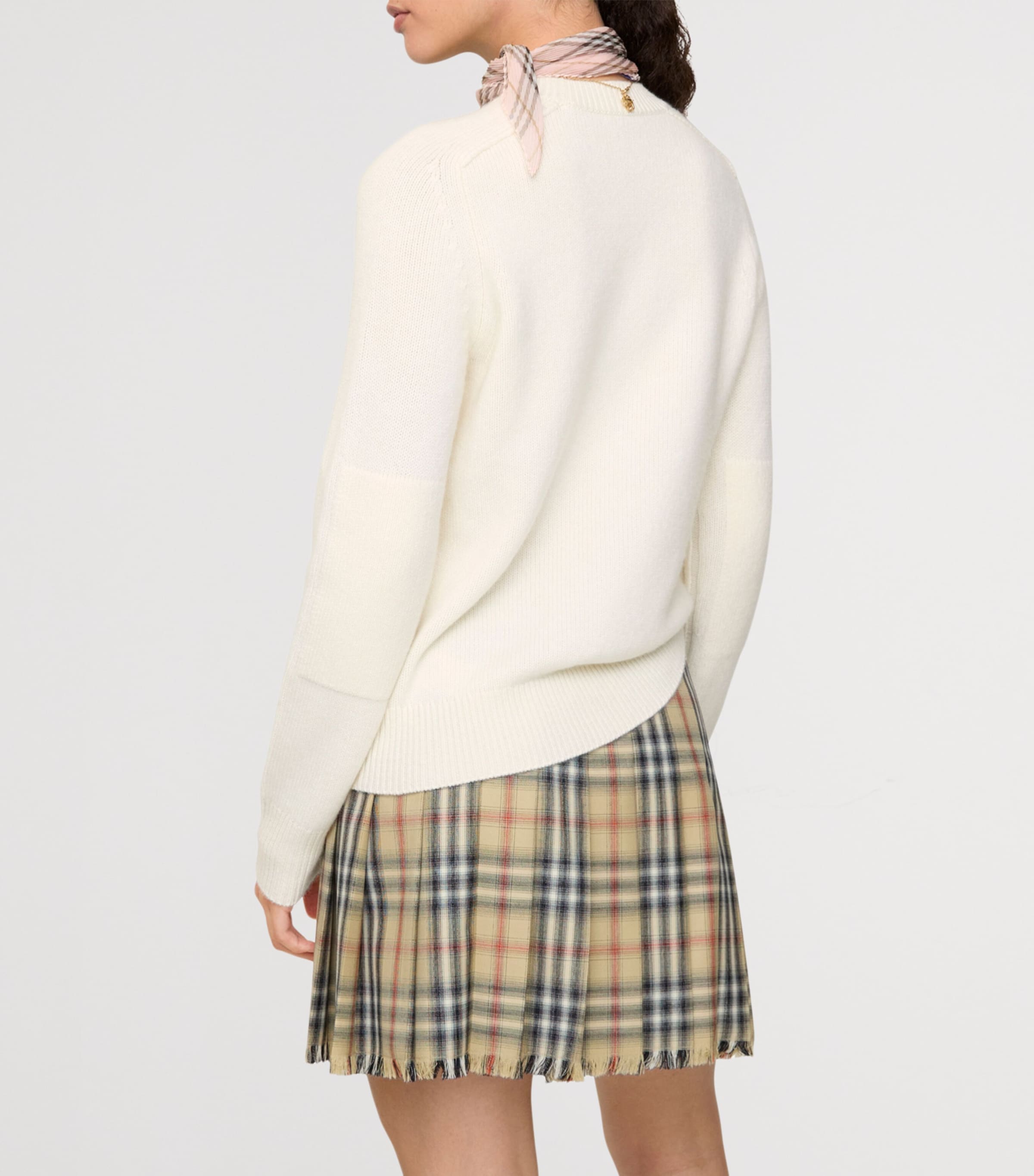 Cashmere EKD-Embroidered Sweater CERAMIC WHITE Image 3