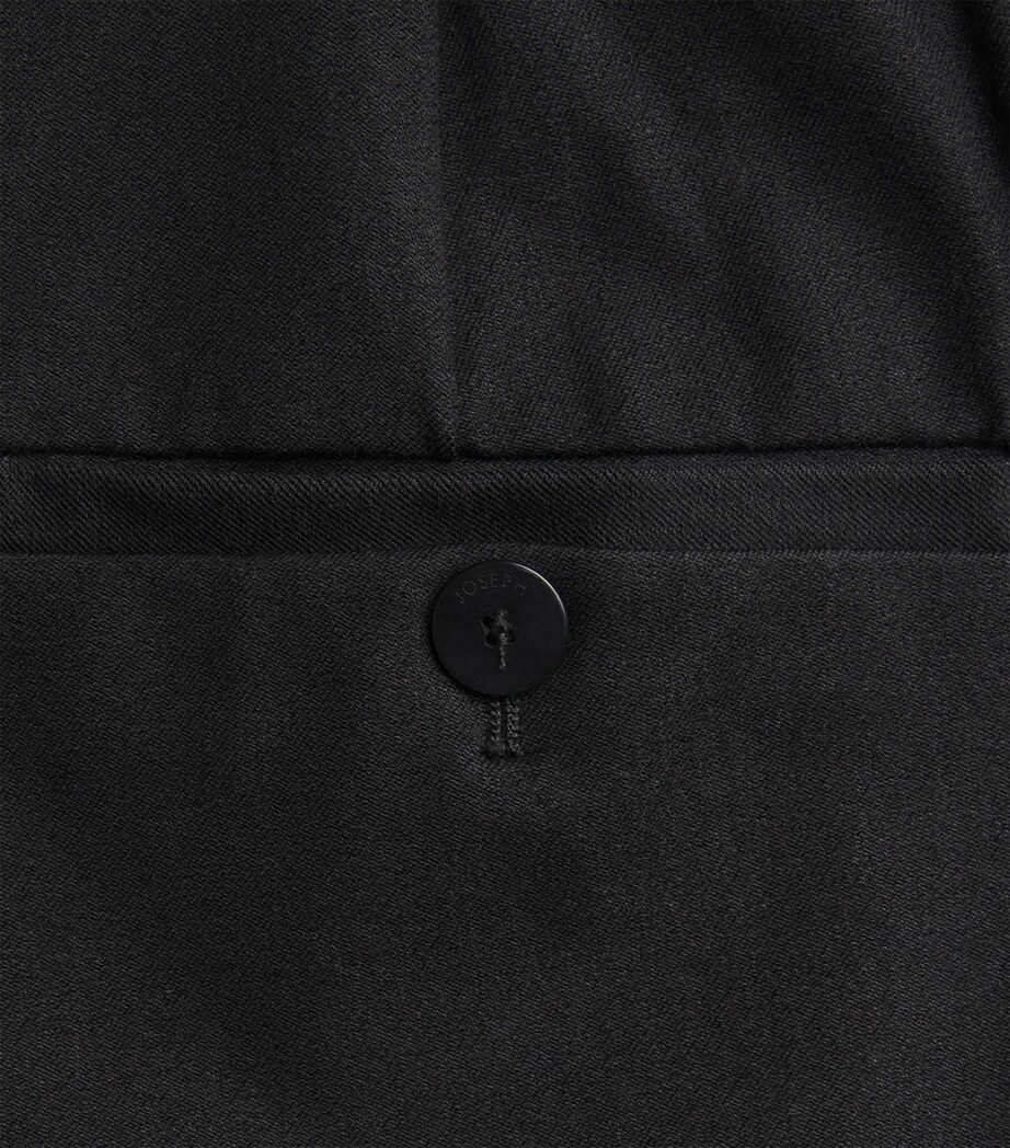 Joseph Womens Stretch-Gabardine Yukio Trousers Black Image 5
